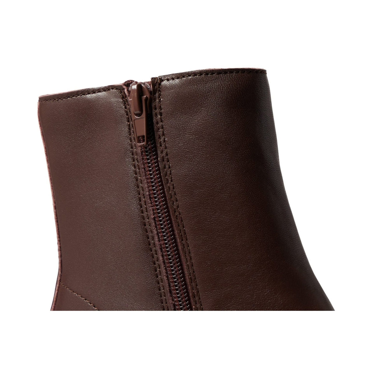 Steve Madden Fella Platform Boots Womens 7.5 M Brown Leather Chunky Heel Zipper