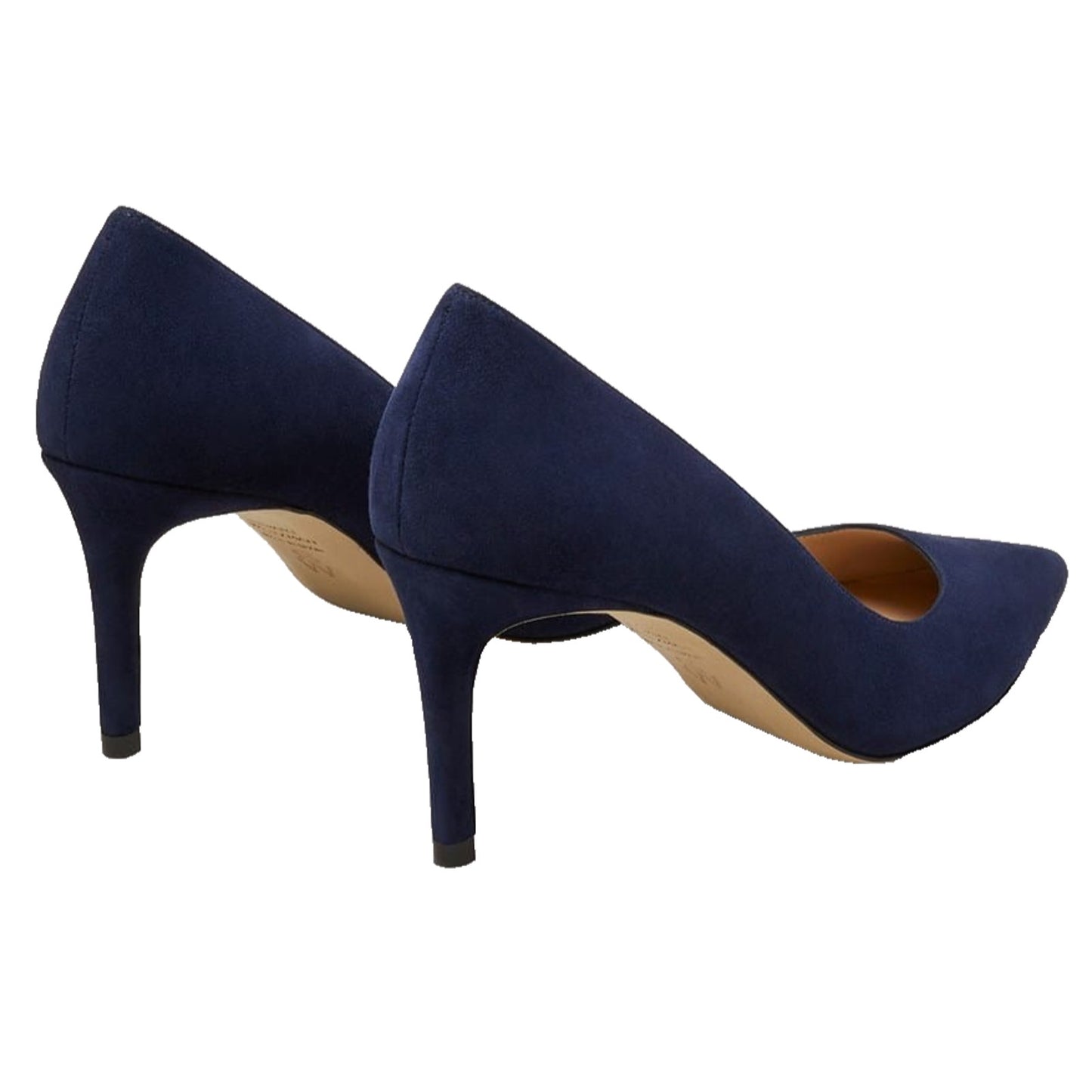 Stuart Weitzman Stuart 75 Stiletto Pumps Blue Suede Pointed Toe Size 8.5 B
