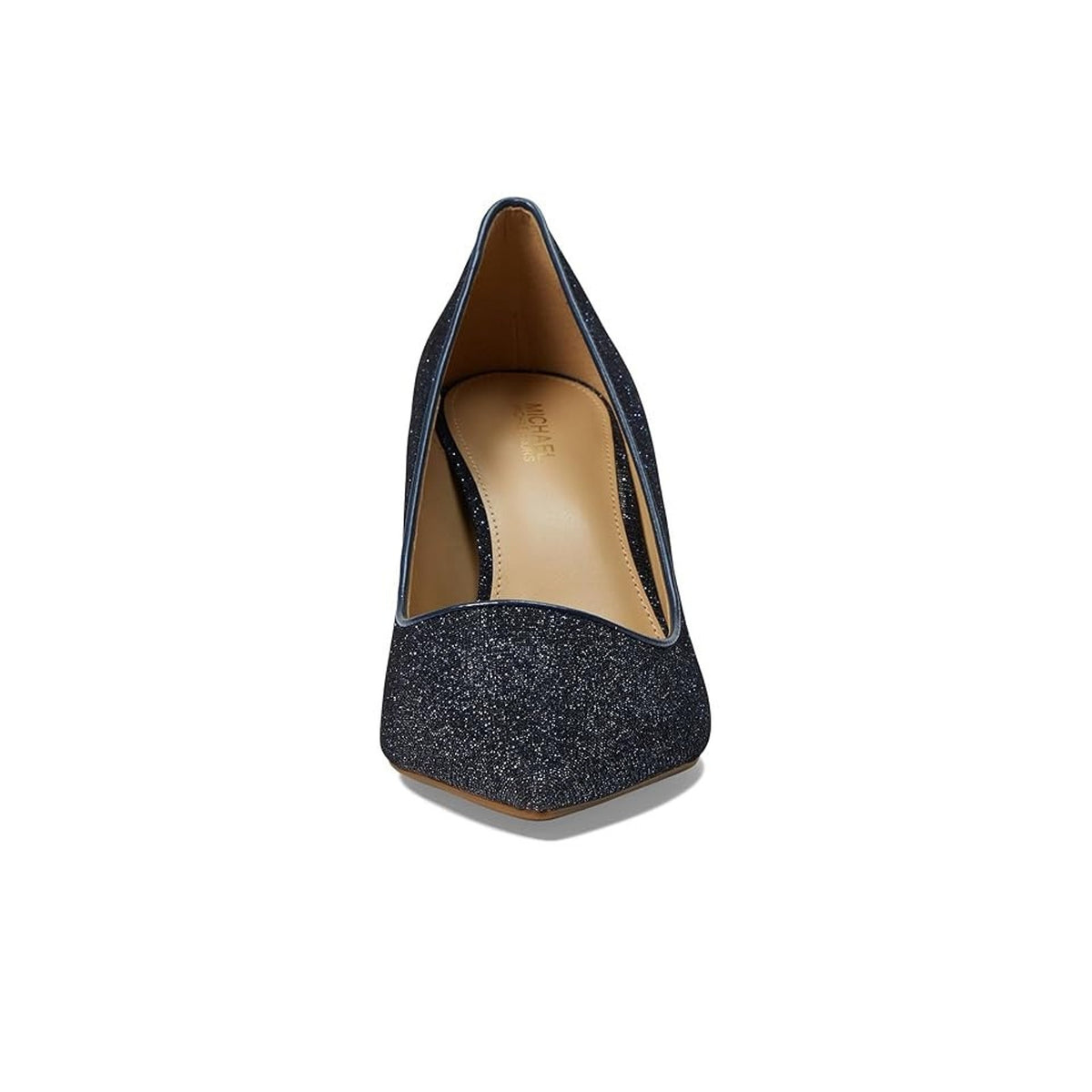 Michael Kors Alina Flex High Heel Pump Women's 9.5 M Glitter Chain Mesh Navy