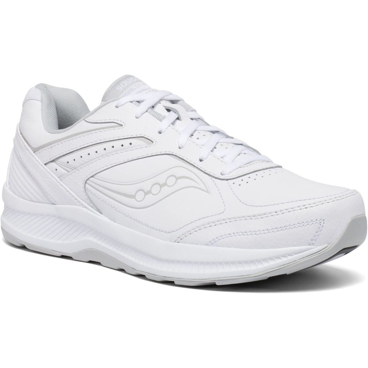 Saucony Echelon Walker 3 Men's Running Shoes Lace-up White Leather Size 8 M