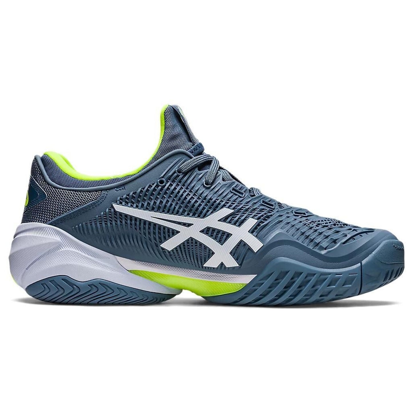 Asics Court FF 3 Comfort shock absorption Men Shoes Steel Blue/White - Size 13 M