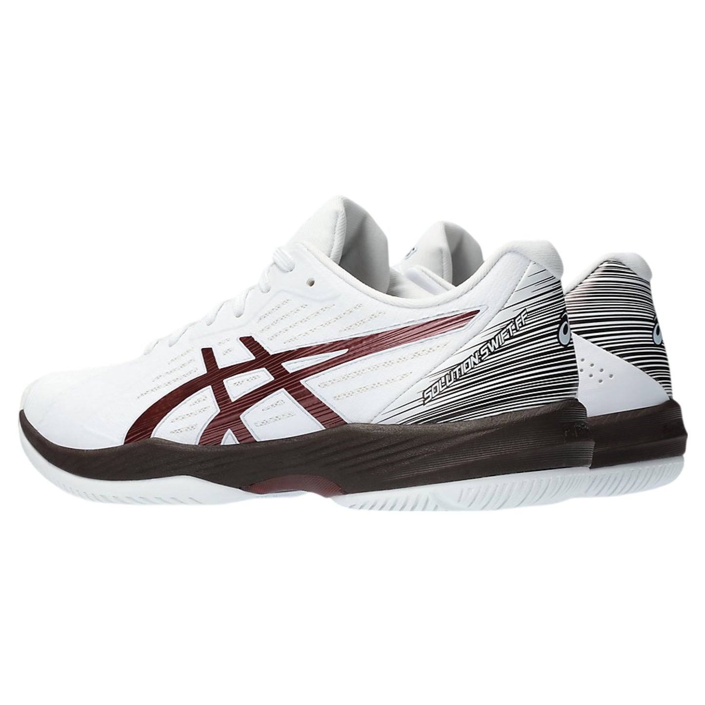 ASICS Men's Solution Swift FlyteFoam Shoes Tennis Shoes White/Anique Red 12 US