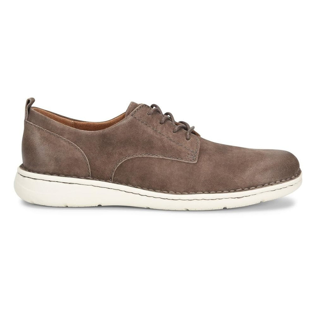 Born Todd Men's Shoes Lace-Up Full Grain Taupe distressed Nubuck Leather 8.5 M