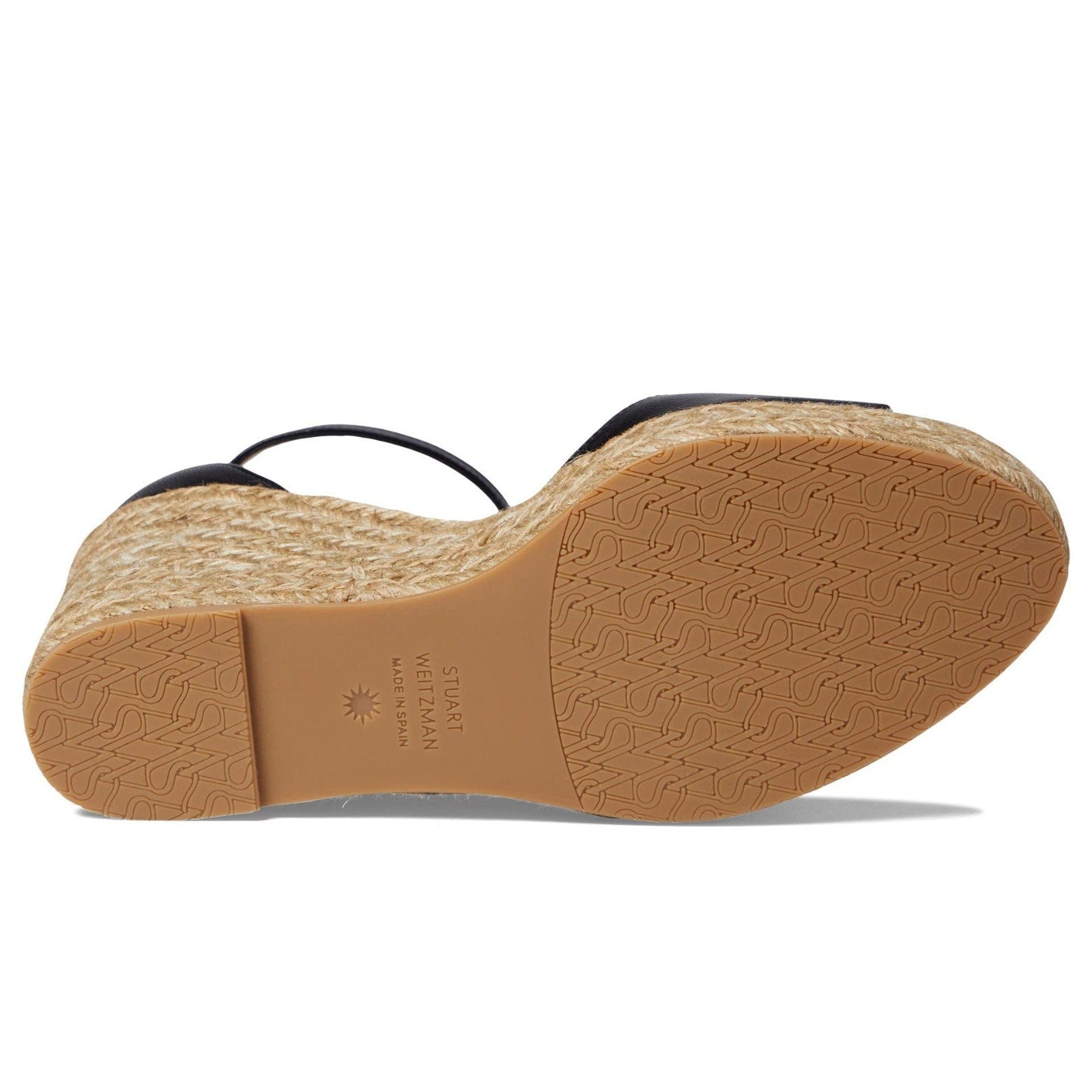 Stuart Weitzman Nudist Espadrille Wedge Sandal Black Size 8C Wide Stuart Weitzman