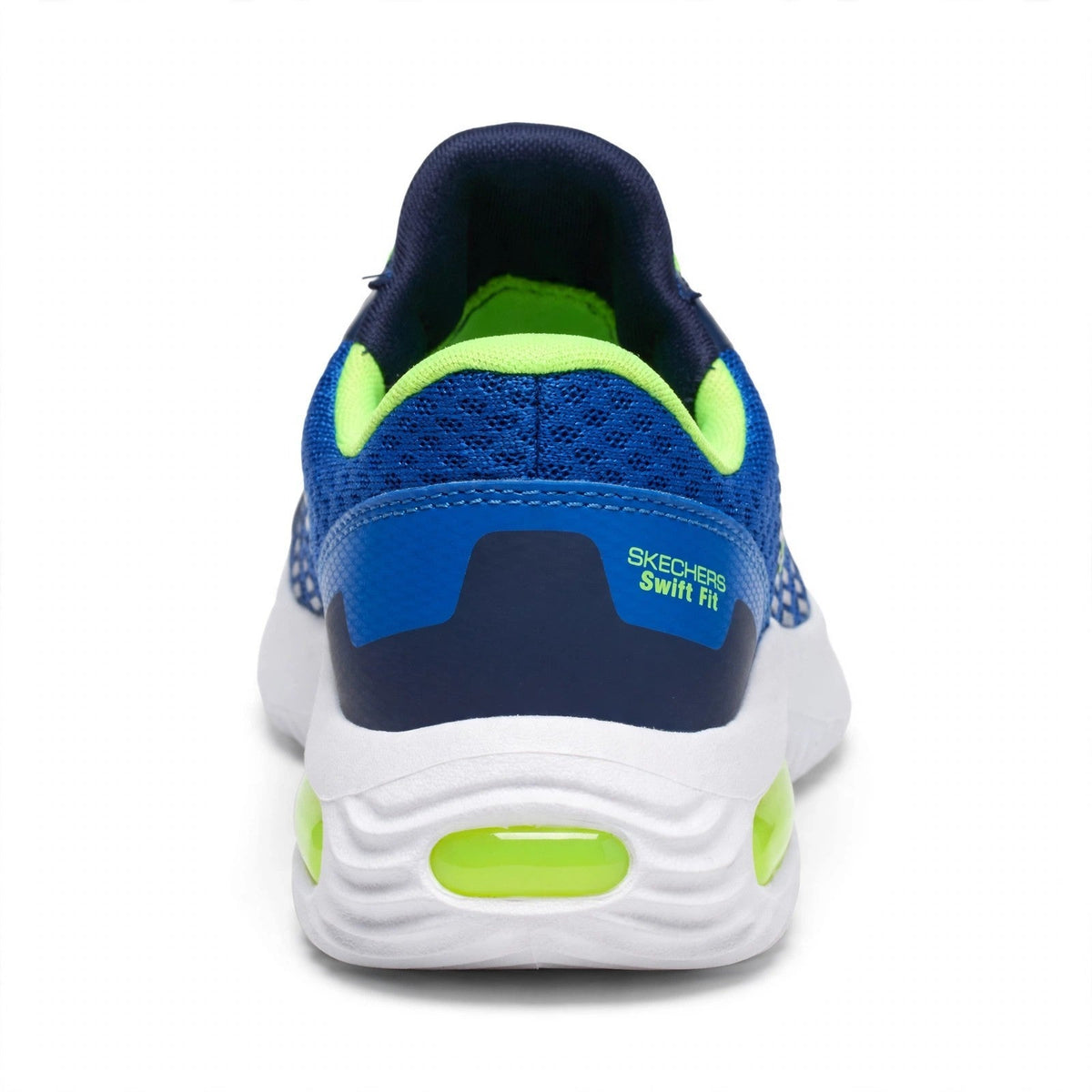 Skechers Swift Fit Kids Blue Hands Free Slip On Mesh Bungee Sneakers Size 12