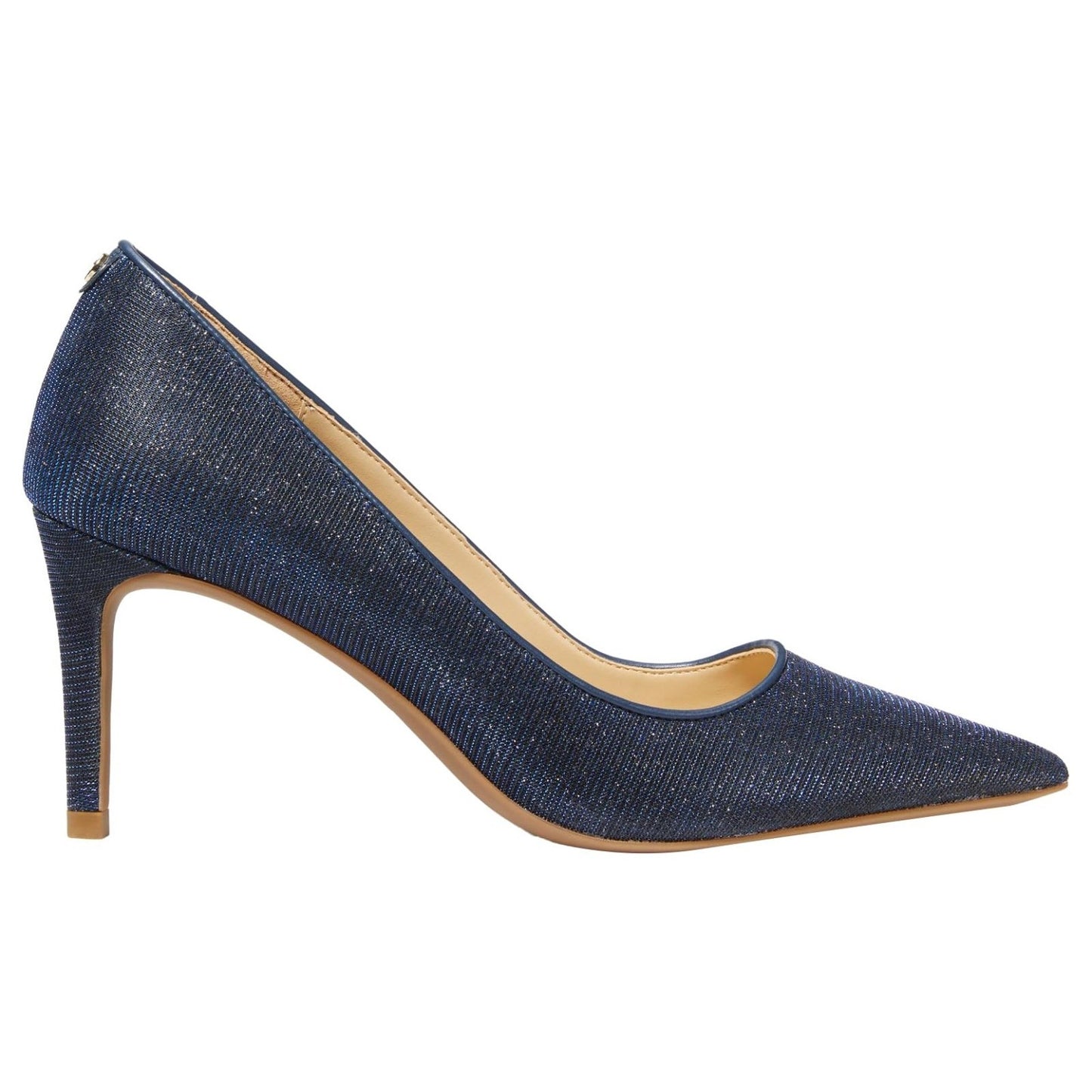 Michael Kors Alina Flex High Heel Pump Women's 9.5 M Glitter Chain Mesh Navy