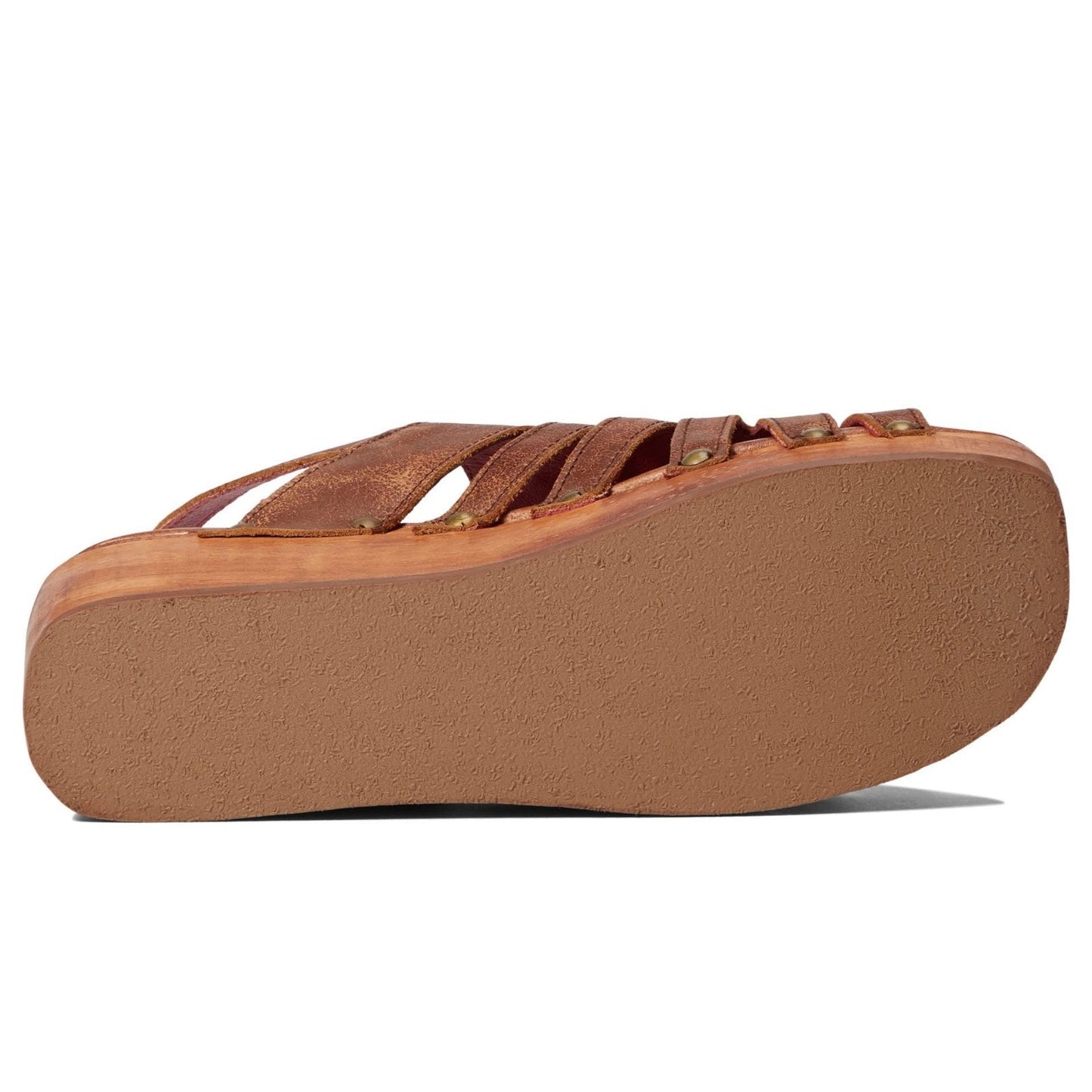 Bed Stu Robin Stud Sandals Women’s Size 8 M Brown Leather Wedge
