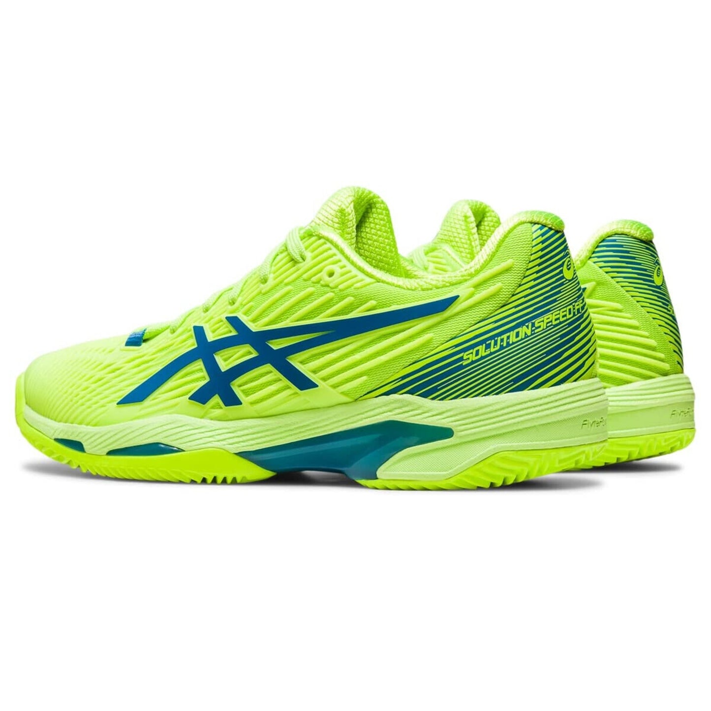 ASICS Women Solution Speed FF 2 Tennis Shoes Hazard Green/ Reborn Blue 8.5 B M