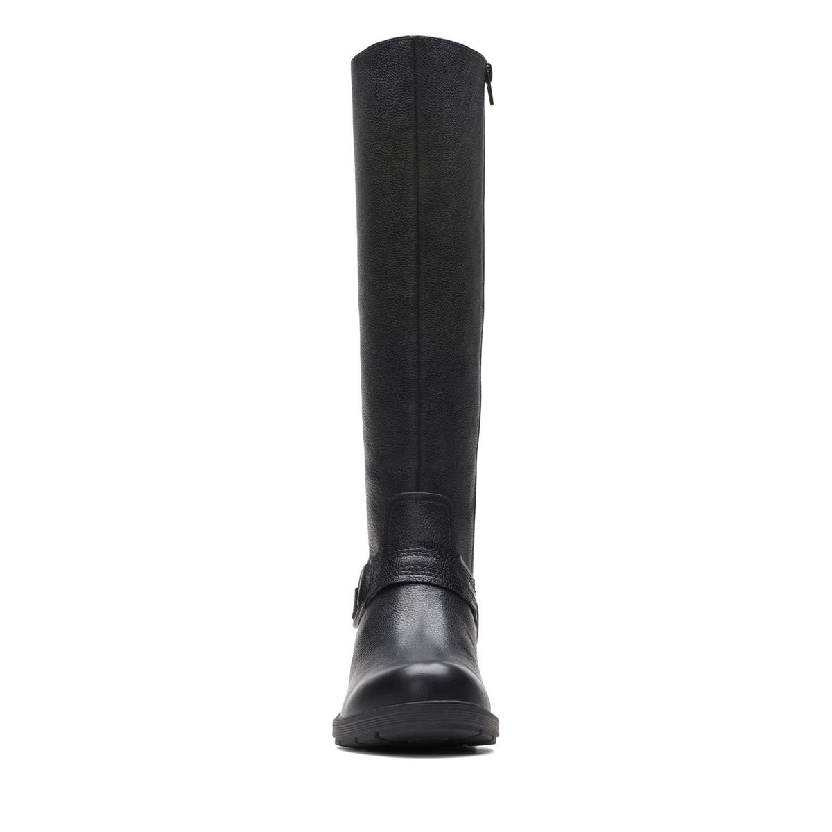 Clarks Hearth Rae Women's Black  Round Leather Heel Boot Size 8 M
