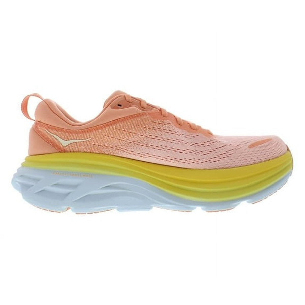 HOKA ONE ONE Bondi 8 Men's Running Shoe Peach Yellow Size 11 D Wide