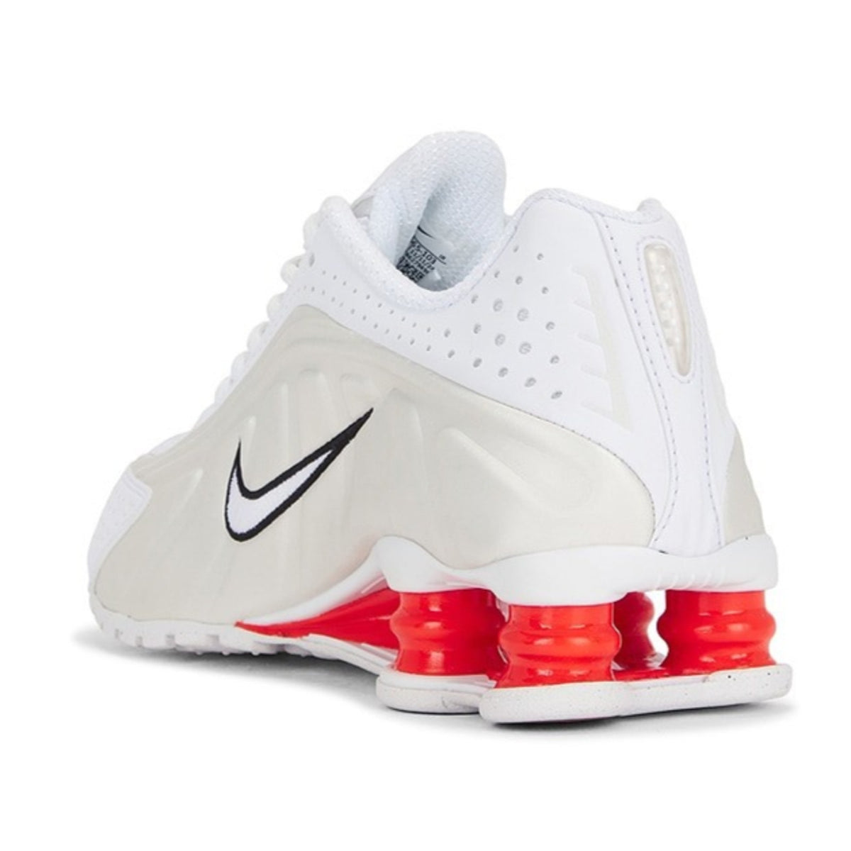 Nike Shox R4 GS Size 7Y White Sail Red Black Sneakers CW2626-102