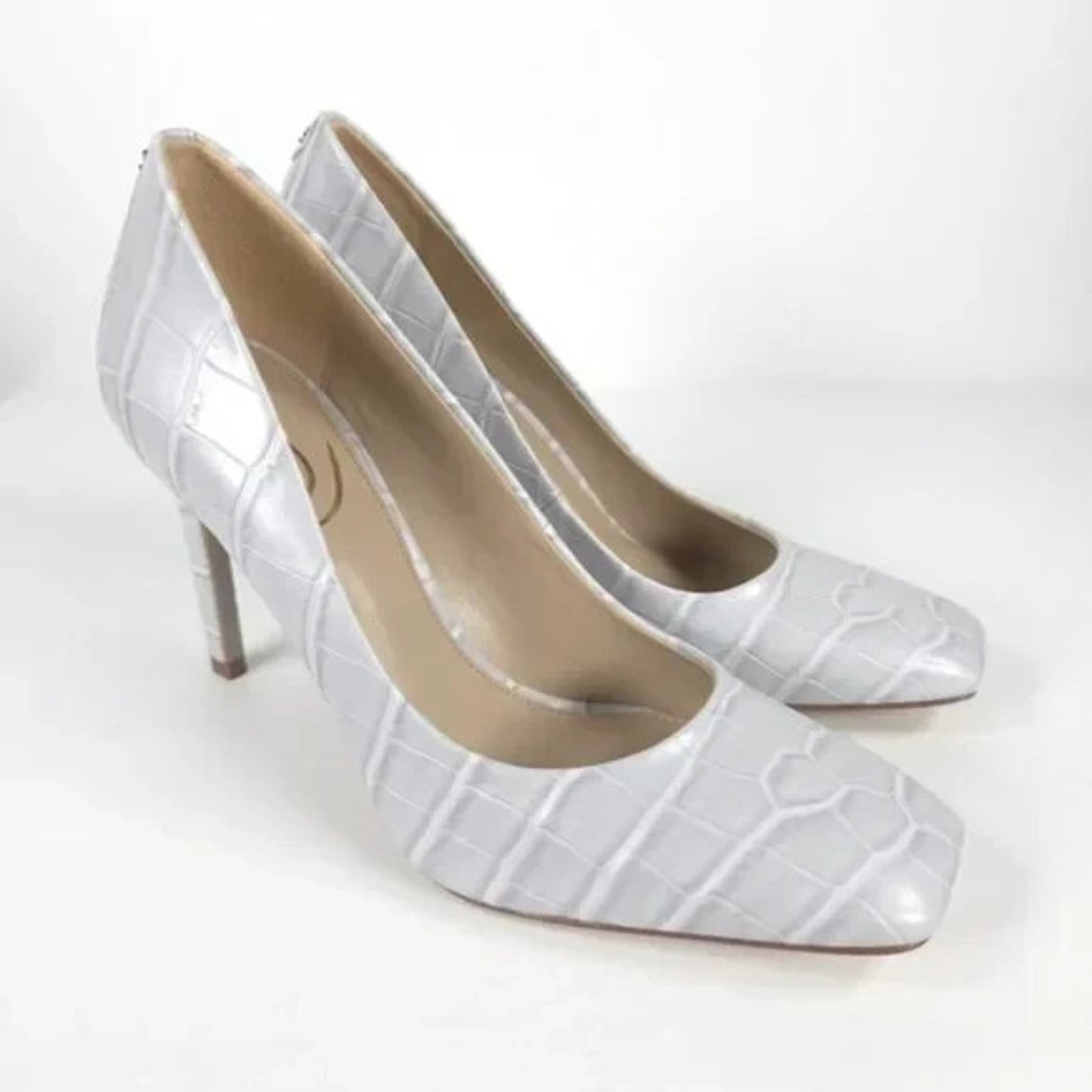 Sam Edelman Beth Pebble Grey Stiletto Heel Pointed Closed Toe Dress Pumps 10M