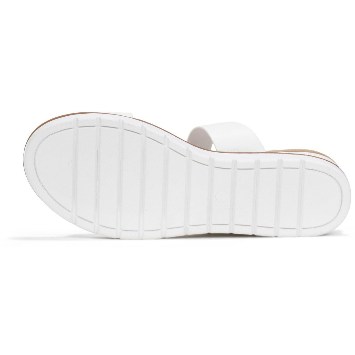 Anne Klein Lalasa Womens Wedge Sandal White Buckle Strap Size 8.5