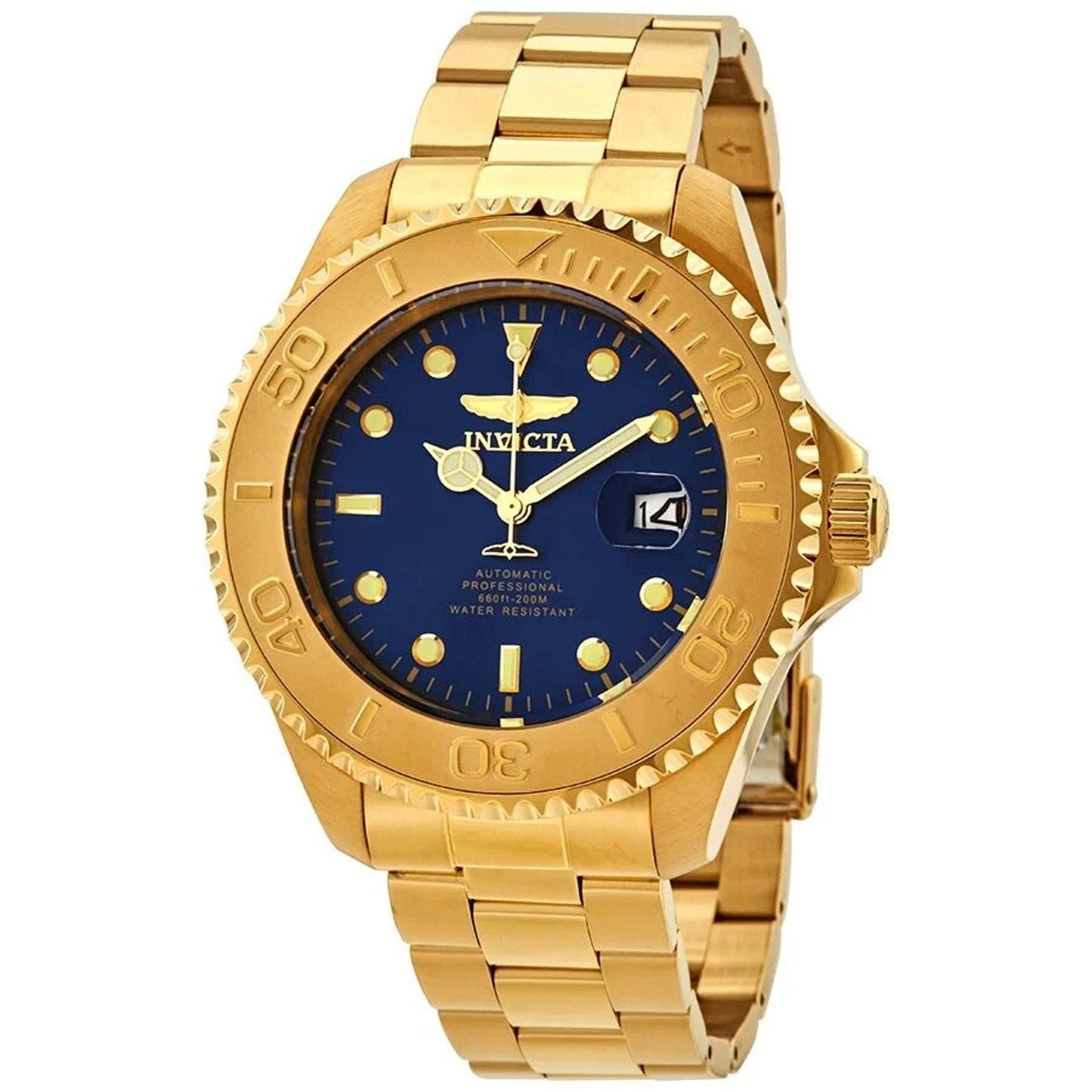 Invicta Pro Diver Automatic Blue Dial Yellow Gold-Tone Men’s Watch Invicta