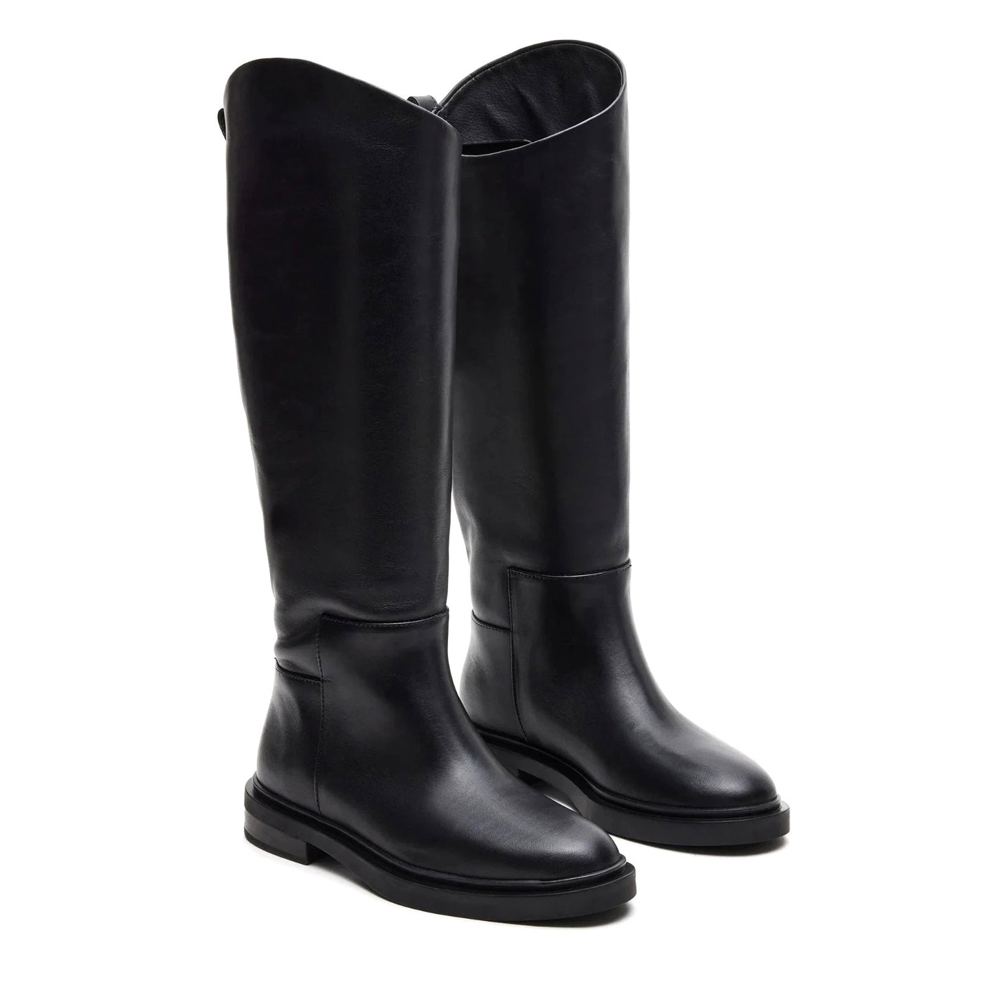 Steve Madden Women's Gaige Knee High Boot, Black Leather, 8.5 M