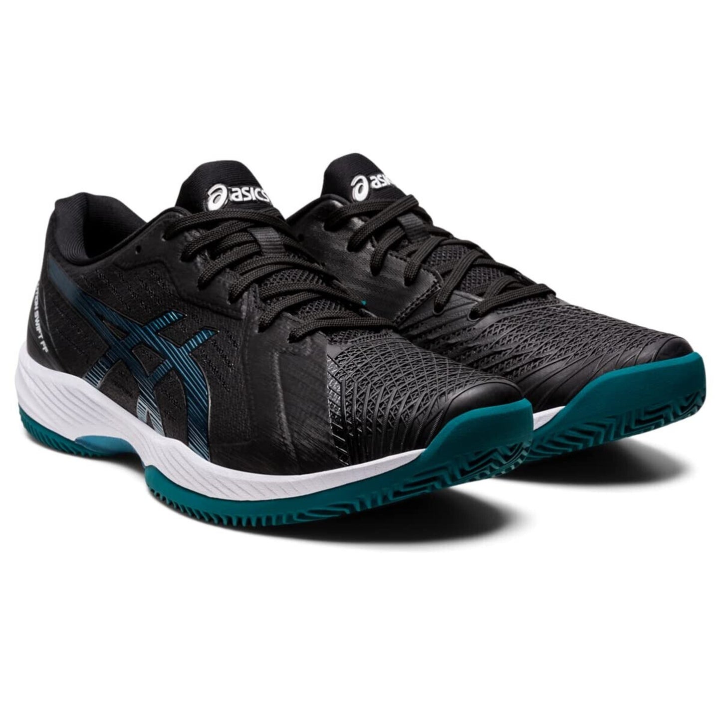 Asics Solution Swift FlyteFoam Clay Men's Tennis Shoe Black/Misty Pine Size 8 US