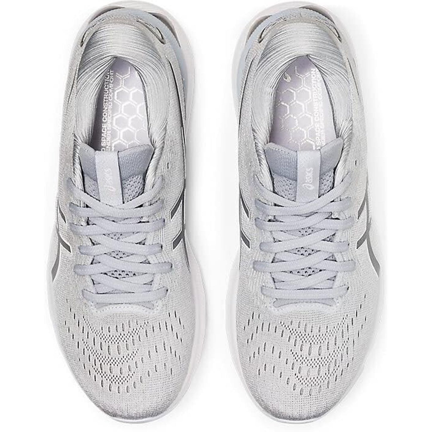 ASICS Woman Gel-Nimbus 24 Running Shoes Piedmont Grey/White size 6 Wide