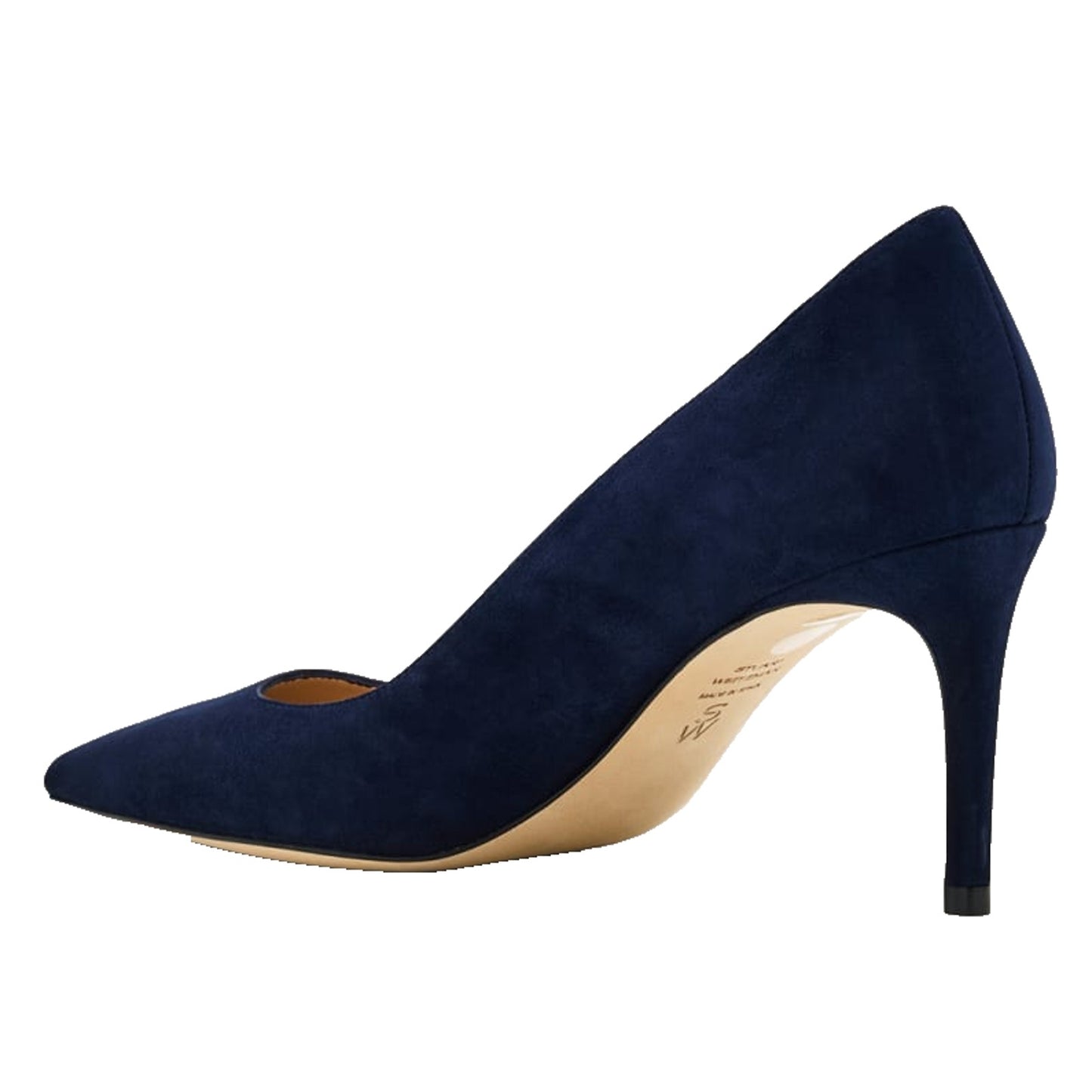 Stuart Weitzman Stuart 75 Stiletto Pumps Blue Suede Pointed Toe Size 8.5 B