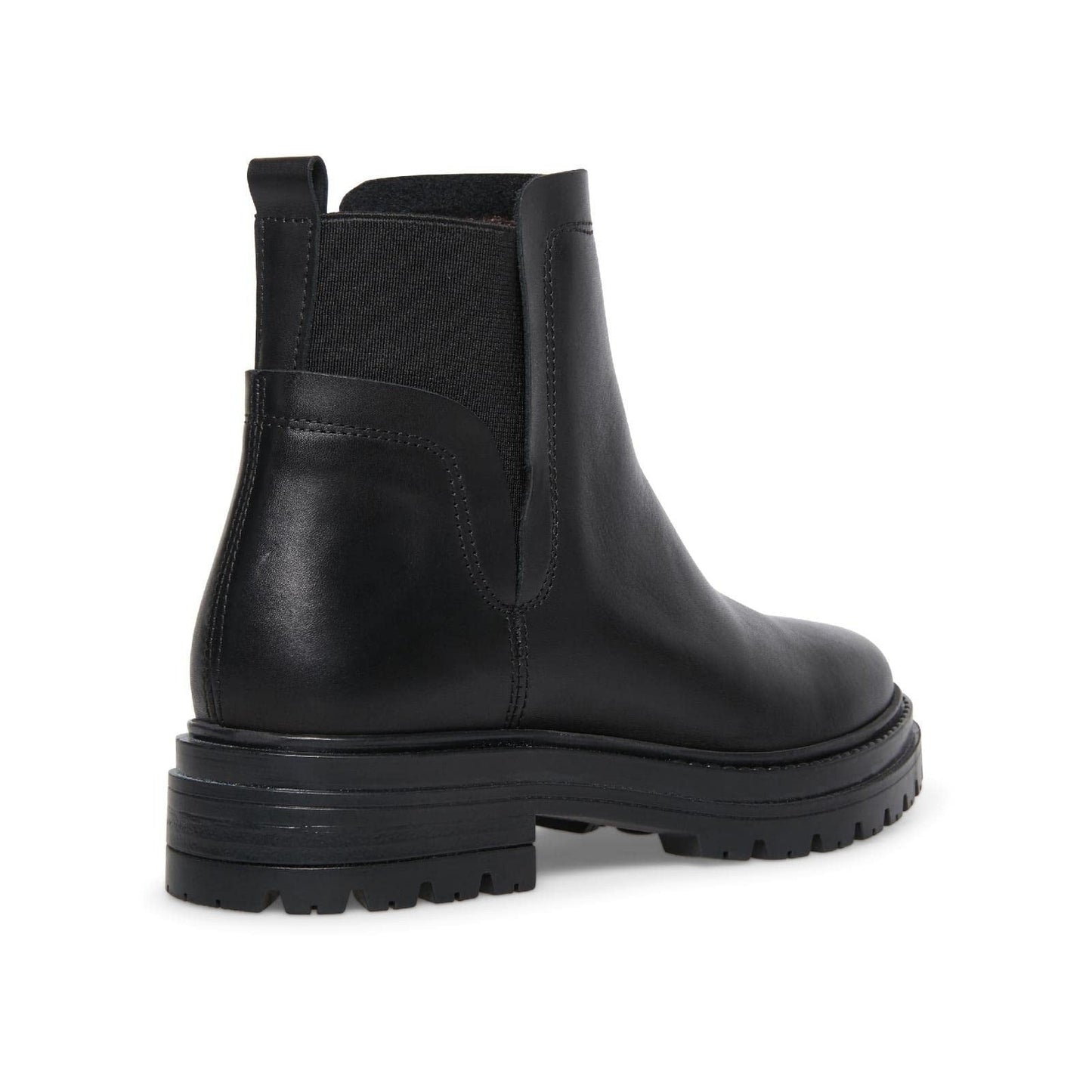 Steve Madden Moira Chelsea Boots Black Leather Lug Sole Women’s Size 7.5 Steve Madden