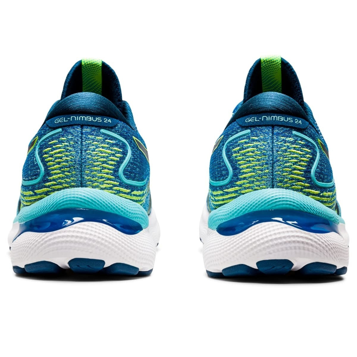 ASICS GEL-Nimbus 24 Men's Running Shoes Lake Drive/Hazard Green Size 12 US