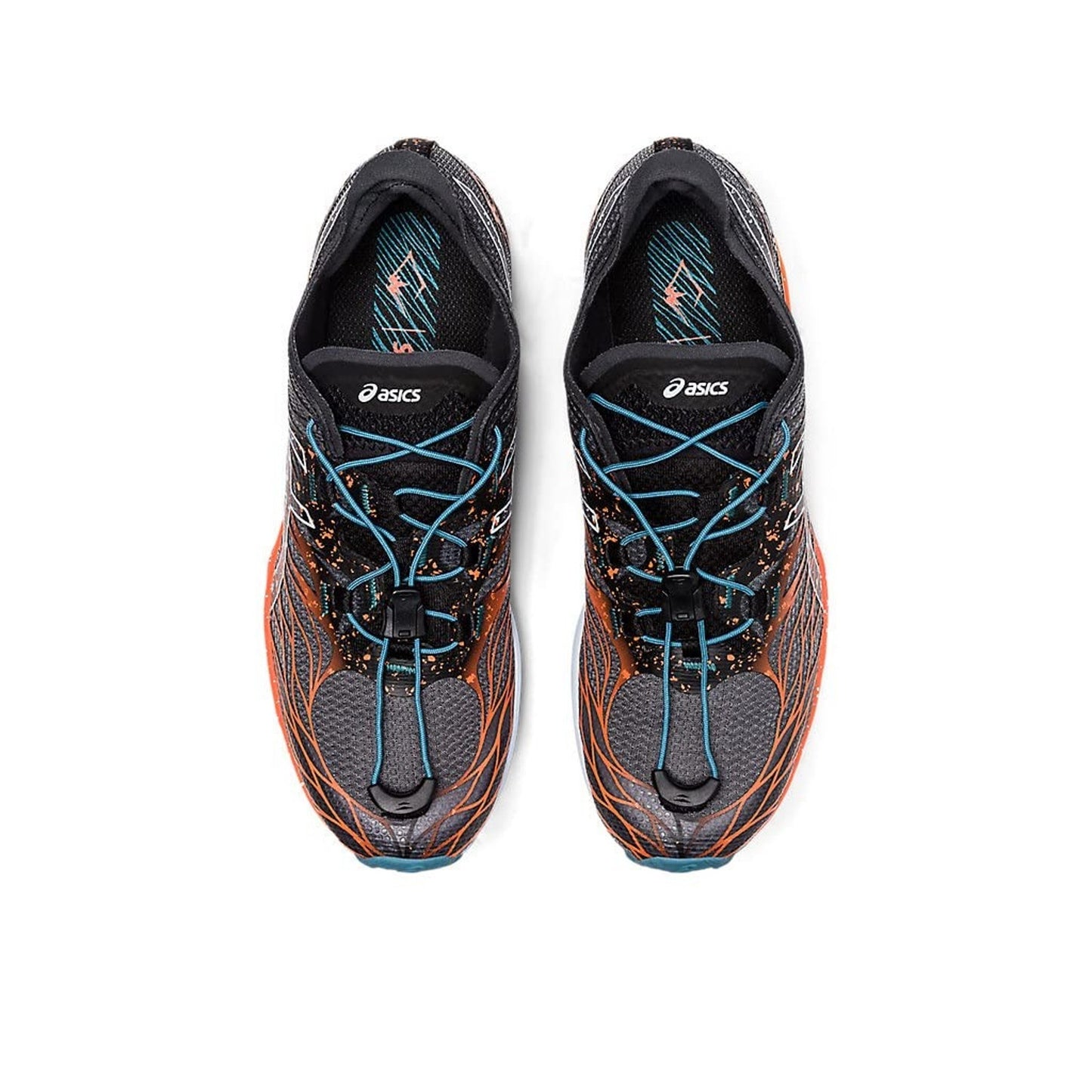 ASICS Fuji Speed Womens Running Shoes in Black /Nova Orange Size 11 B