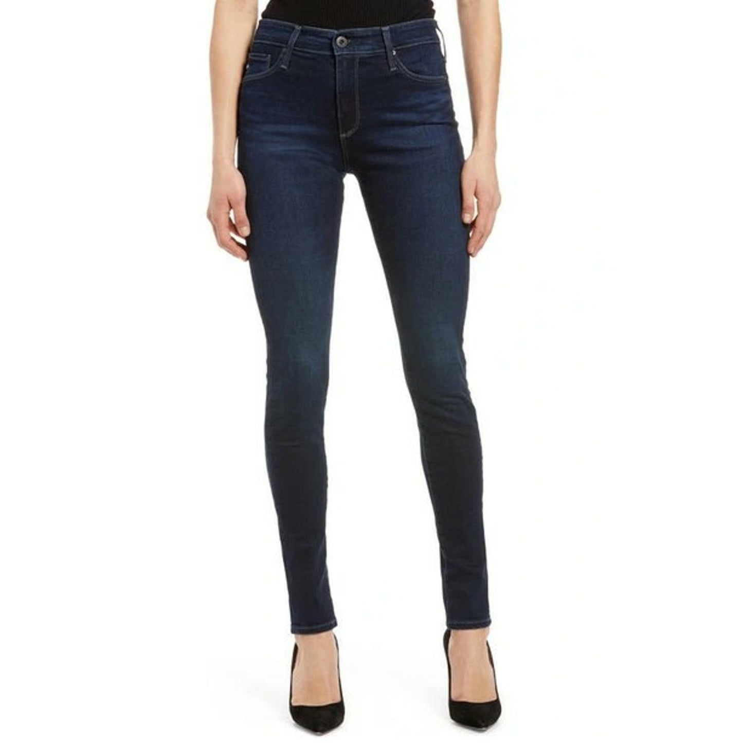AG Adriano Goldschmied The Farrah High Rise Skinny Jeans Size 26/30 Castle Rock
