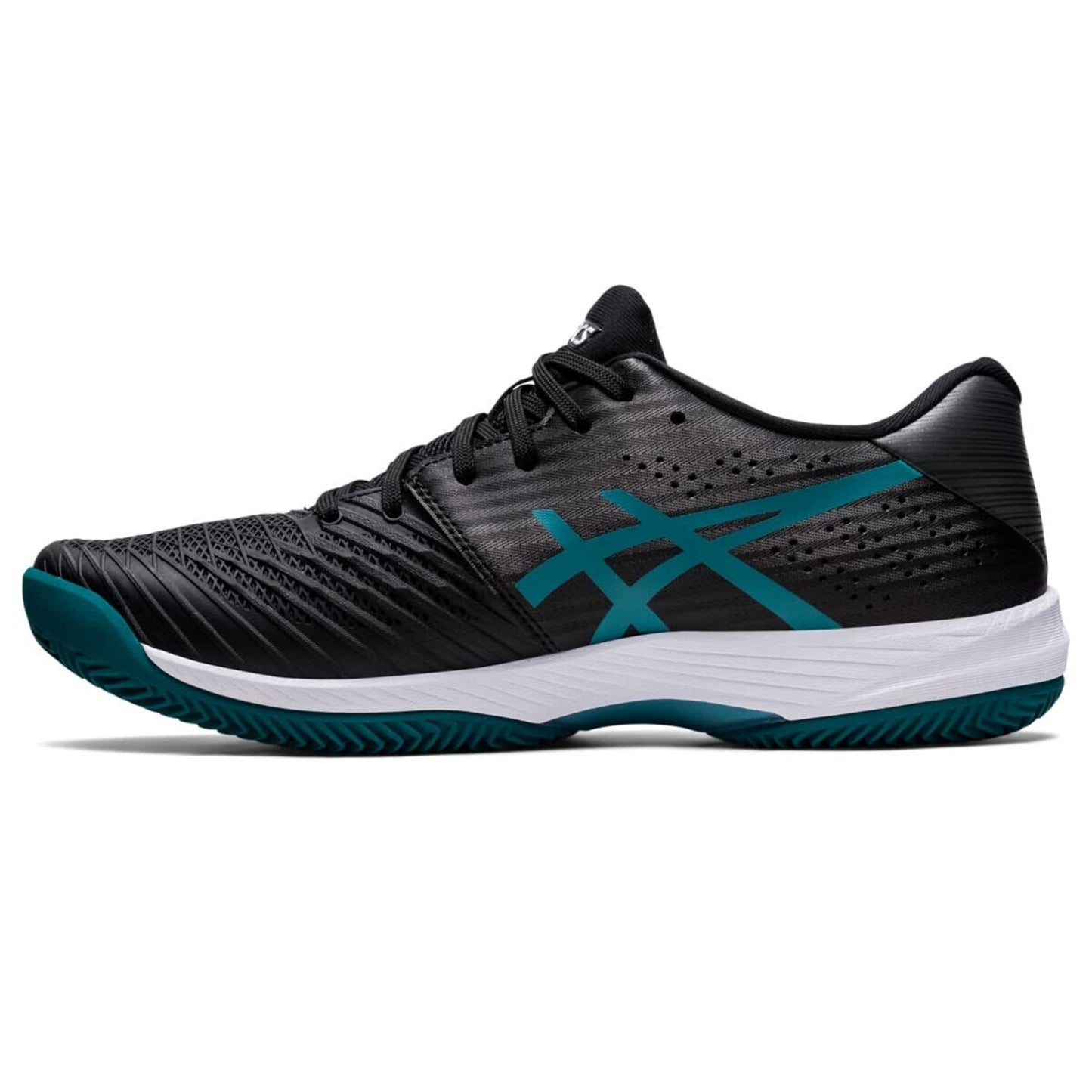 Asics Solution Swift FlyteFoam Clay Men's Tennis Shoe Black/Misty Pine Size 8 US