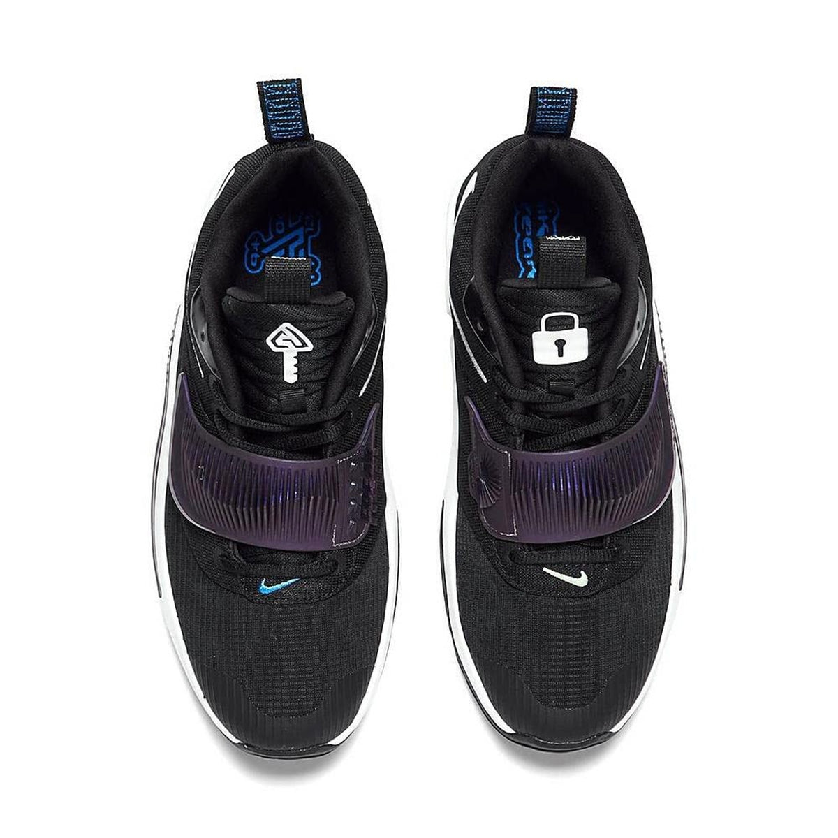 Nike Zoom Freak 3 Running Shoes Grade-School 5Y Black White Black Basketball