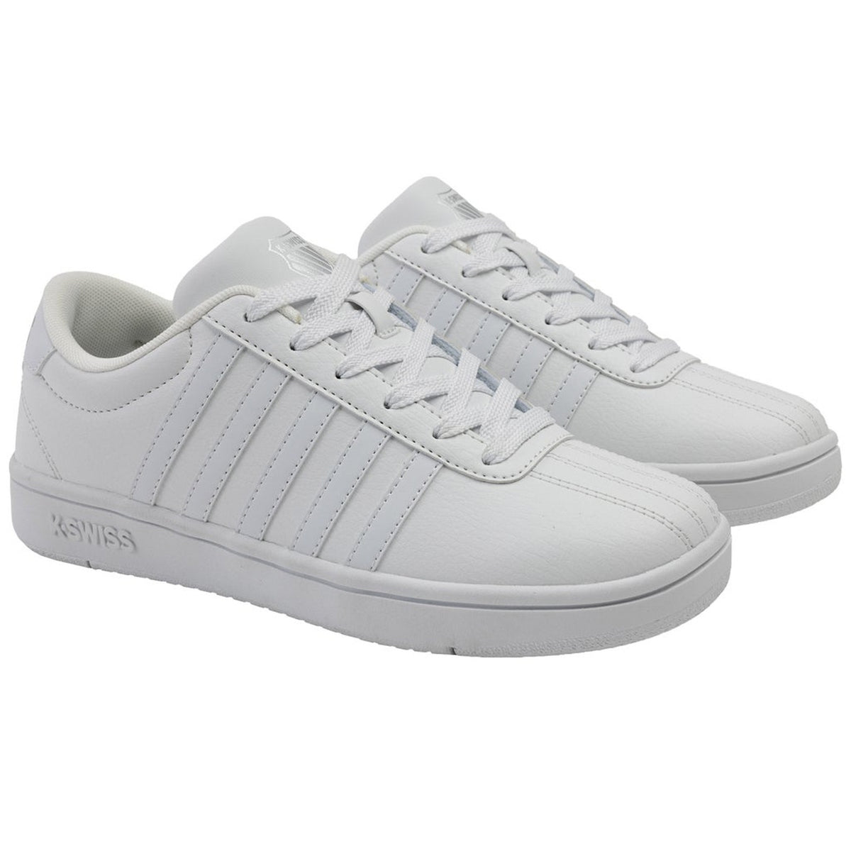 K-Swiss Women's Court Sneaker Lightweight Synthetic White Leather Size 8