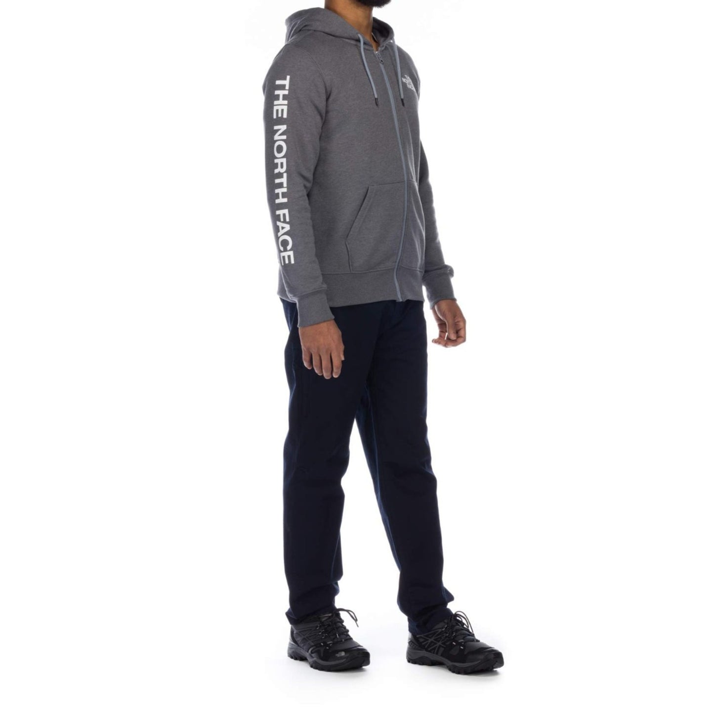 The North Face 80/20 Half Dome Full Zip Mens Hoodie TNF Grey Heather Small