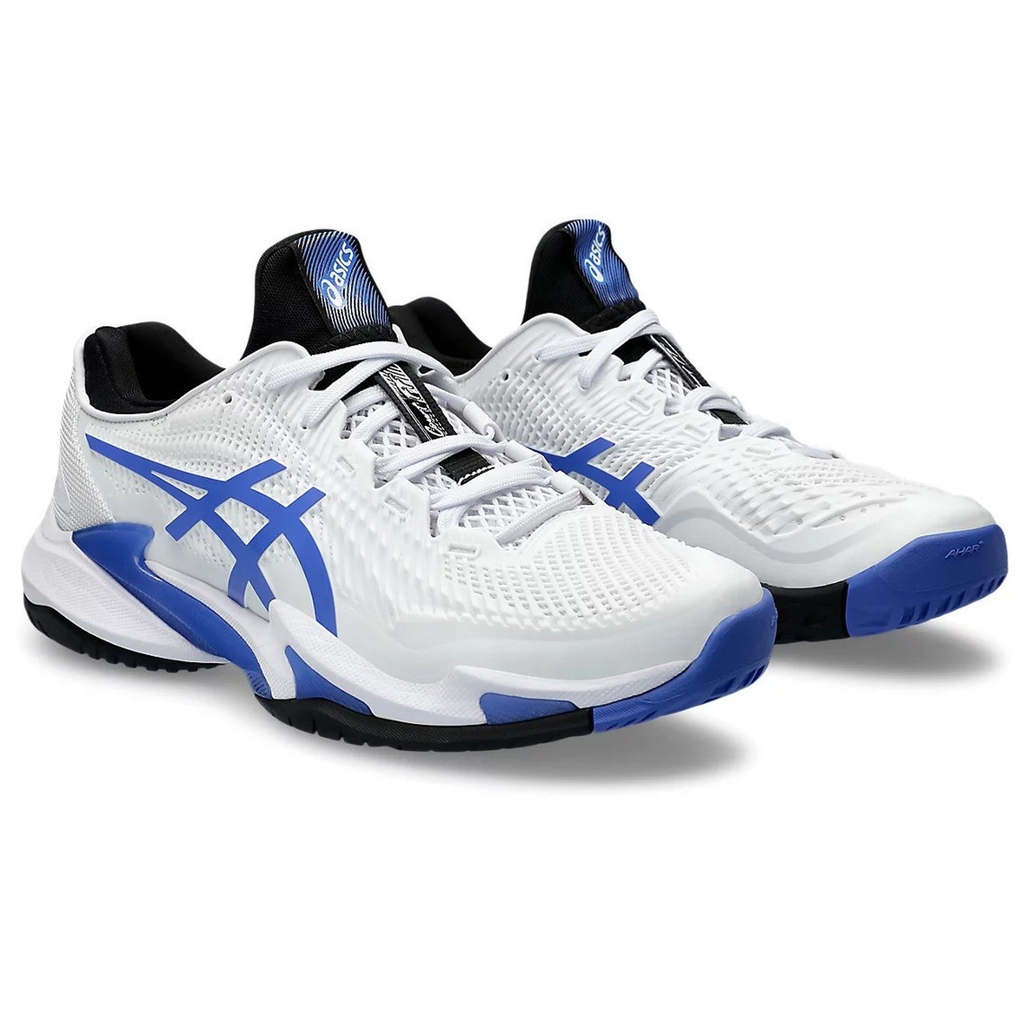 ASICS Men's Court FlyteFoam 3 Tennis Shoe, 8.5 US, White/Sapphire