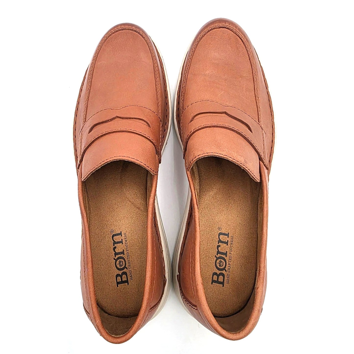 Born Taylor Men's Shoes Size 11.5 M Full Grain Leather Brown Cognac