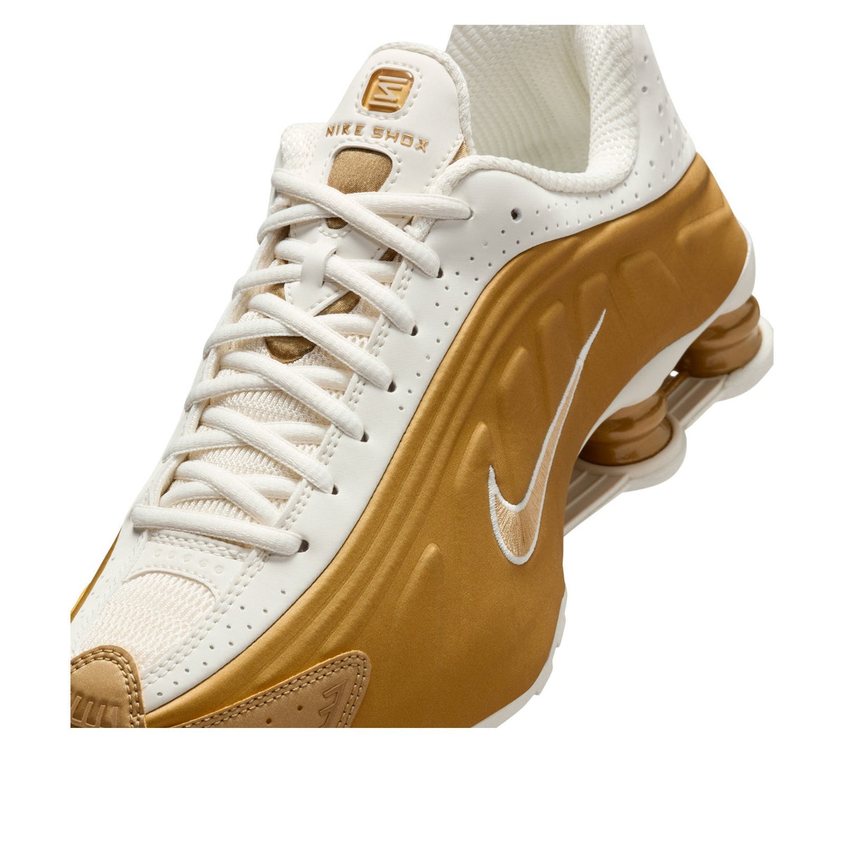 Nike Shox R4 Women’s Low Top Lace-Up Sneakers Metallic Gold AR3565-010 Size 9 M