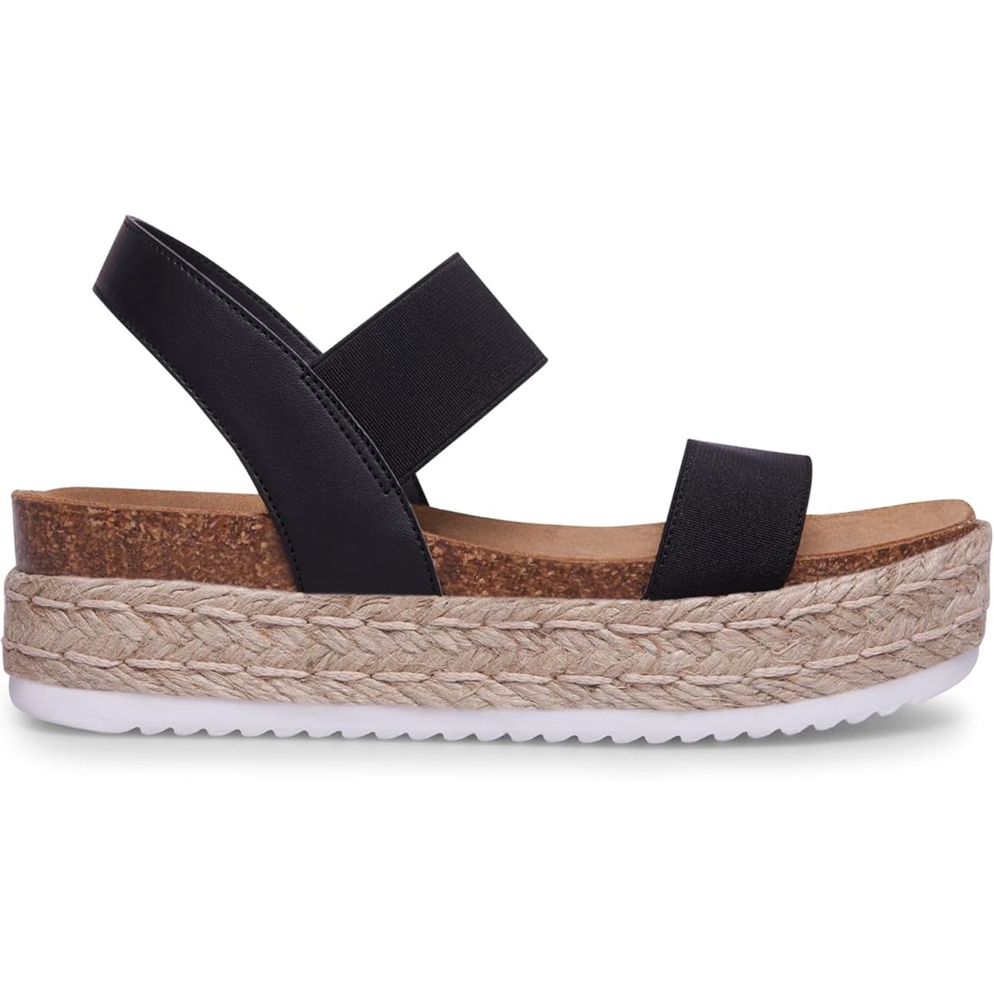 Steve Madden Jaklin Platform Slide Sandals Black Women's Size 8 M