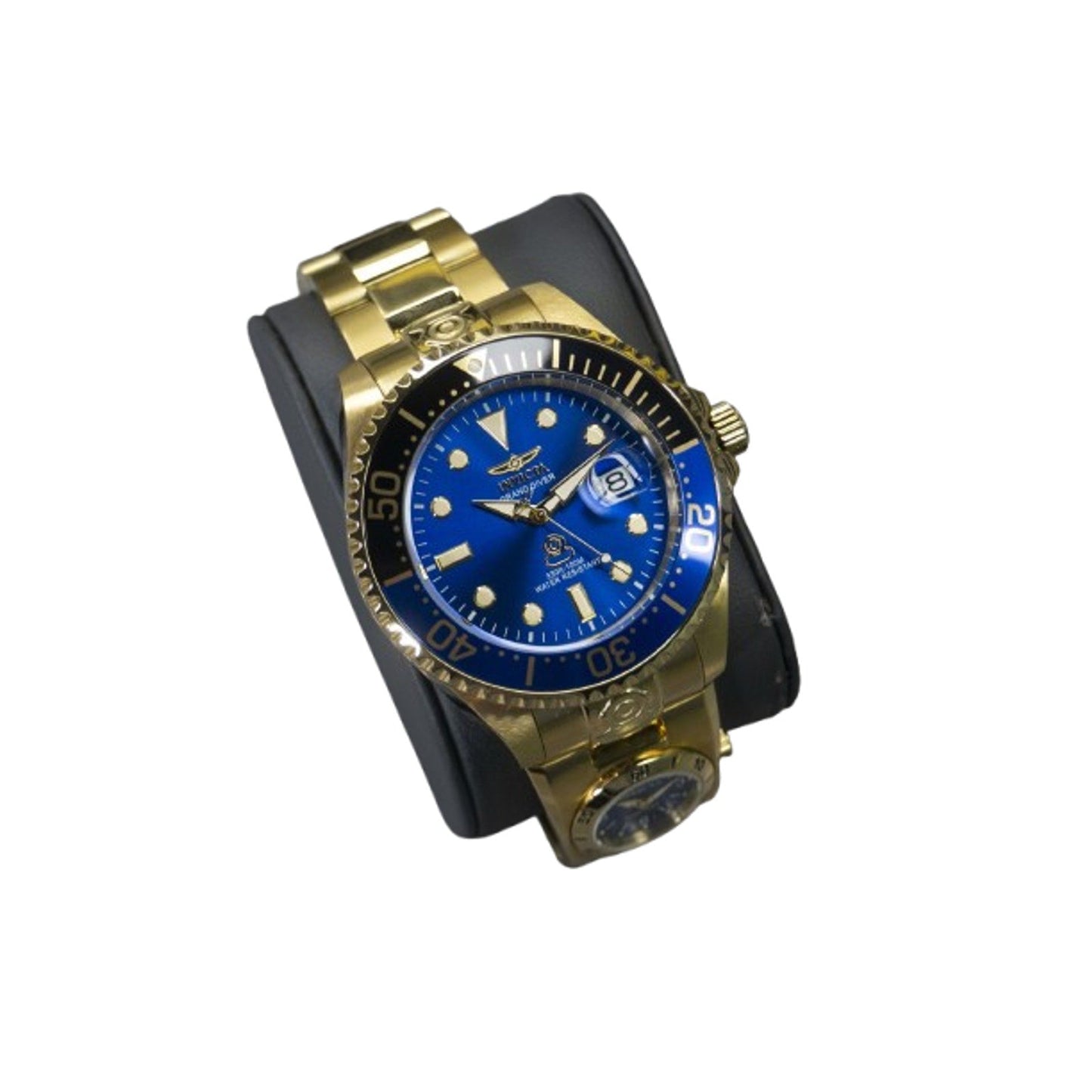 Invicta Men’s Grand Diver 47mm Gold Dual Time Automatic Stainless Watch Invicta