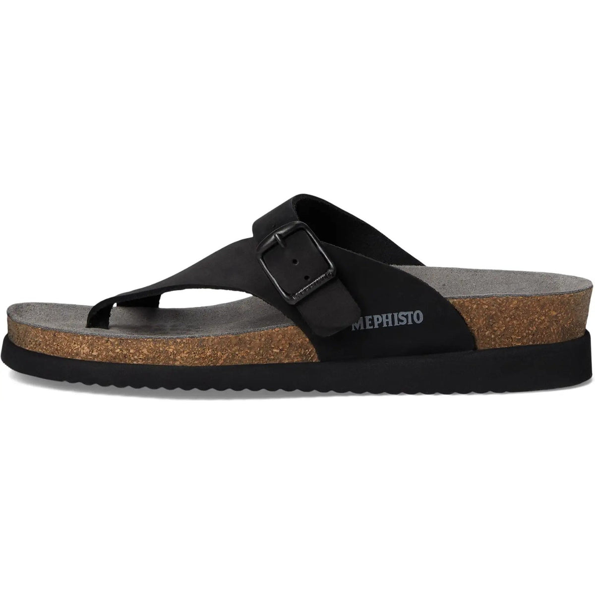 Mephisto Helen Womens Thong Sandals Metallic Black Nubuck 9 M EU 39