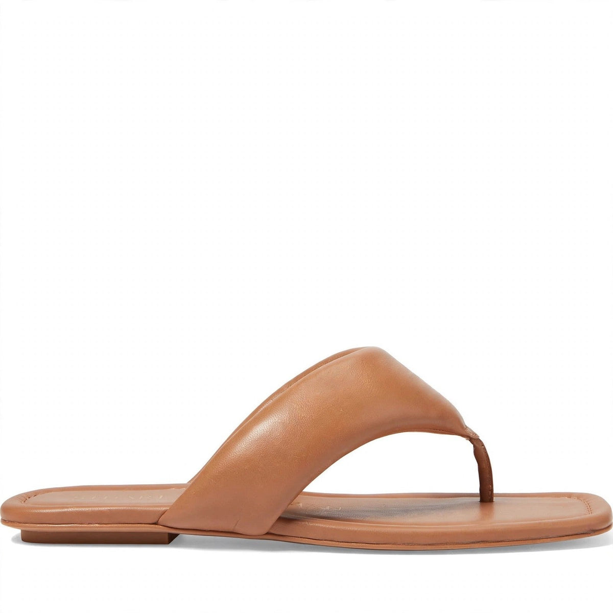 Stuart Weitzman Maui Flip Flop Tan Nappa Leather Womens 5.5 New
