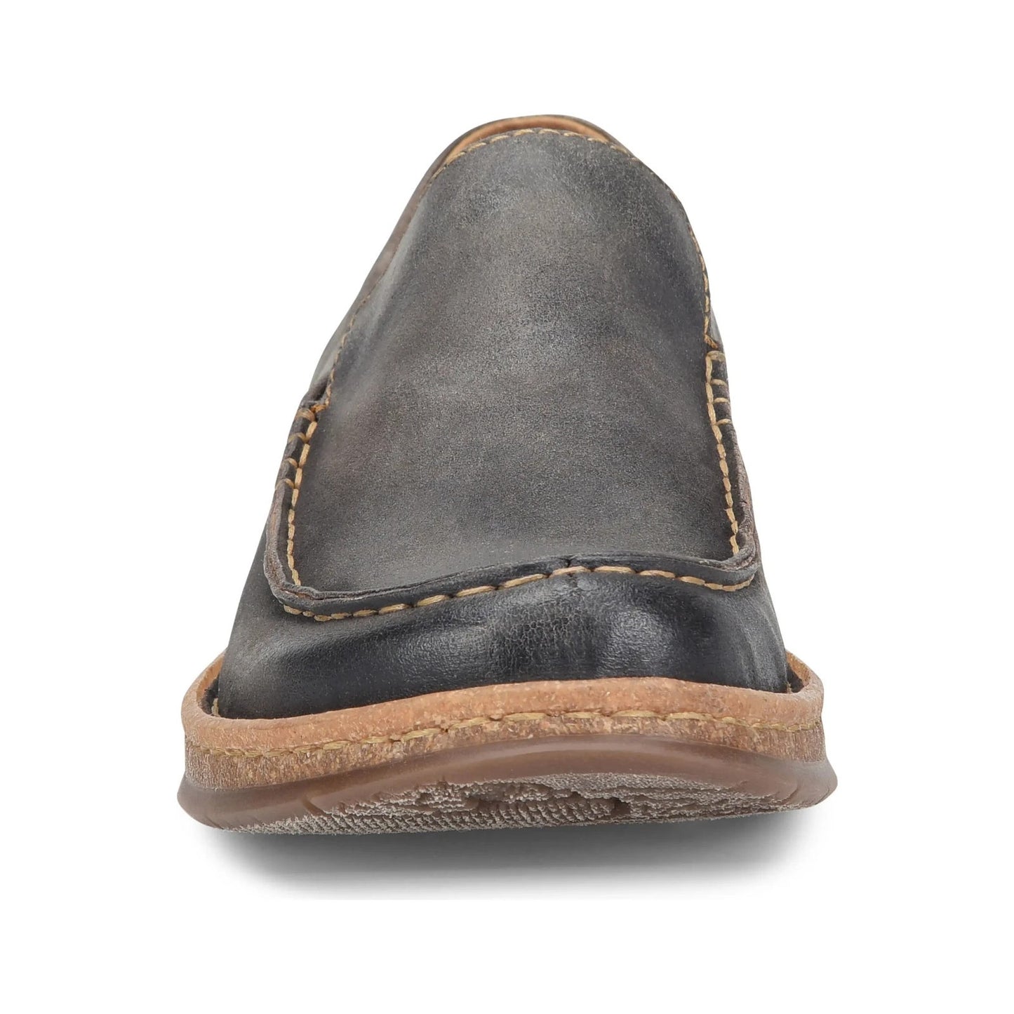 BORN Baylor Dark Grey Distressed Suede Slip On Loafers Shoes Men's size 9.5 M