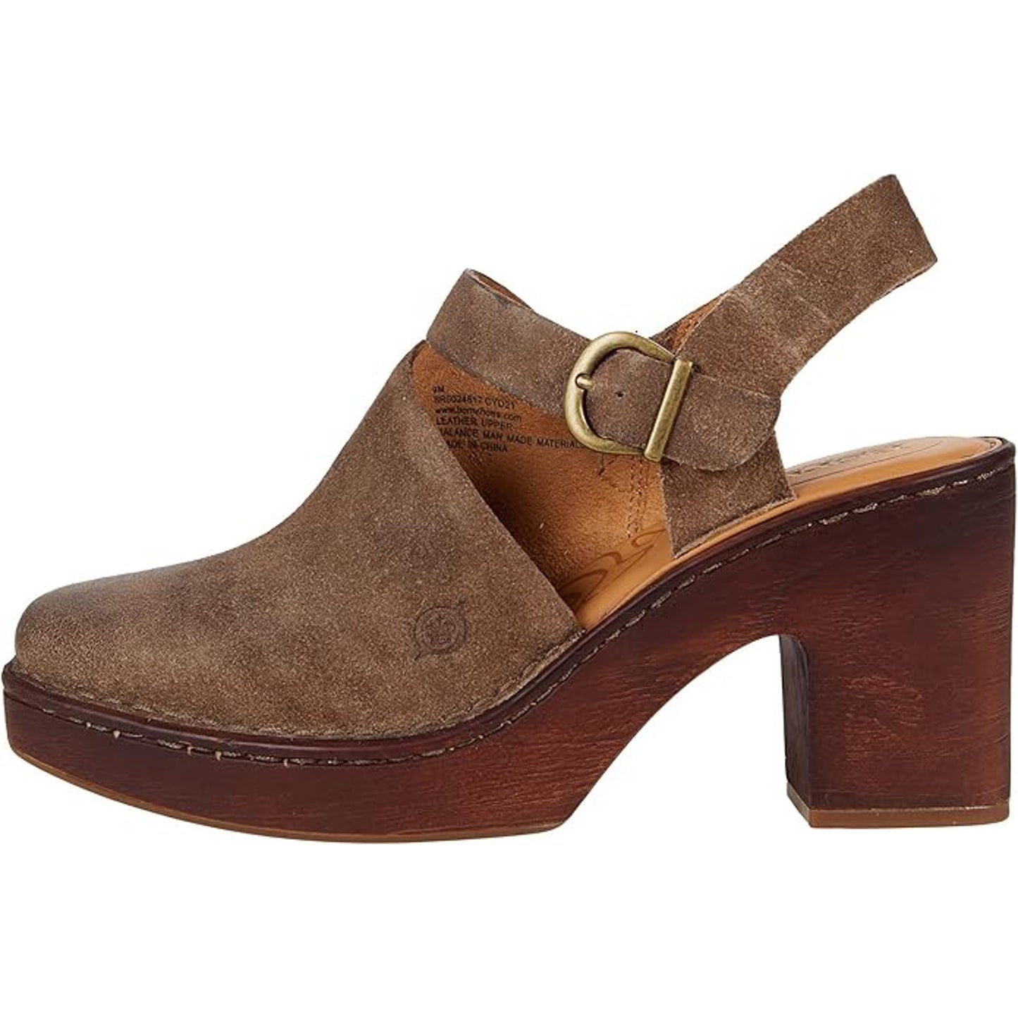 BORN Devlyn Taupe Distressed Leather Women’s Shoes Size 9 M Sling Back
