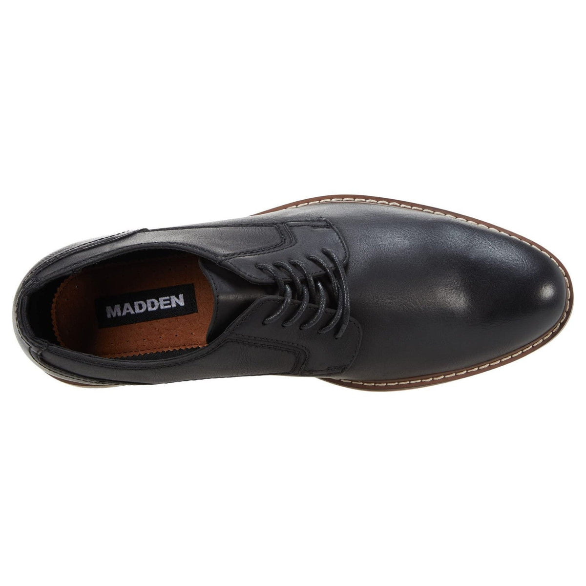 Steve Madden Ajapp Oxford Mens Black Leather Lace Up Dress Shoes US 9 M