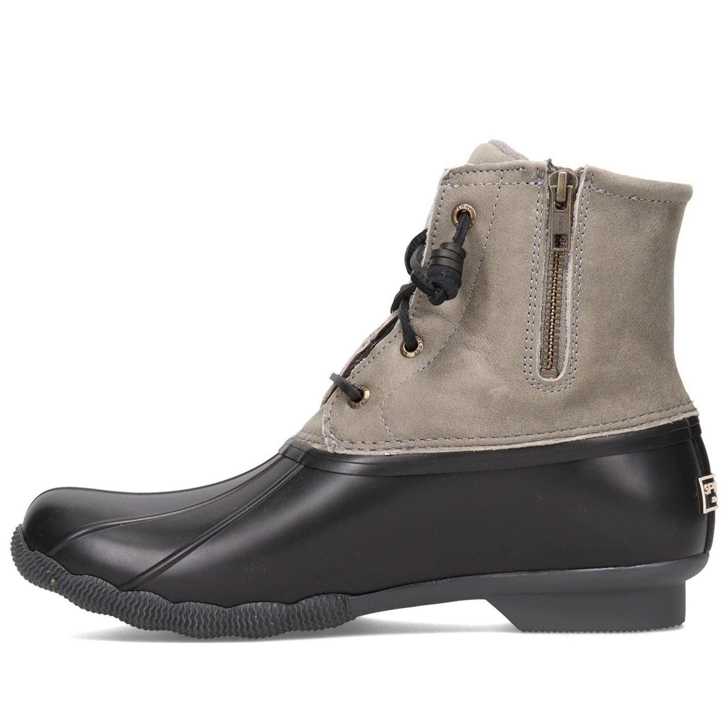 Sperry Womens Saltwater Sts81732 Gray & Black Waterproof Duck Boots Size 9.5