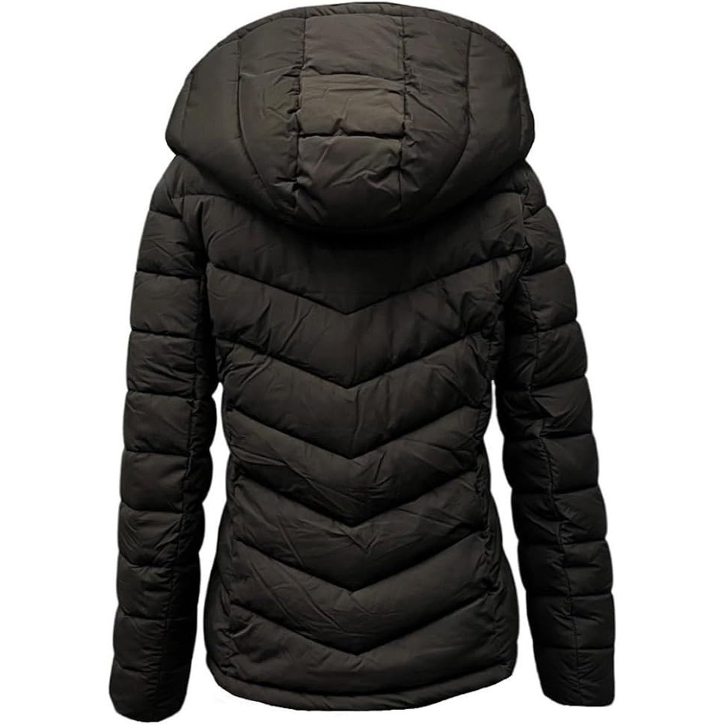 MICHAEL Michael Kors Hooded Packable Down Puffer Jacket Coat Zip Front Black M