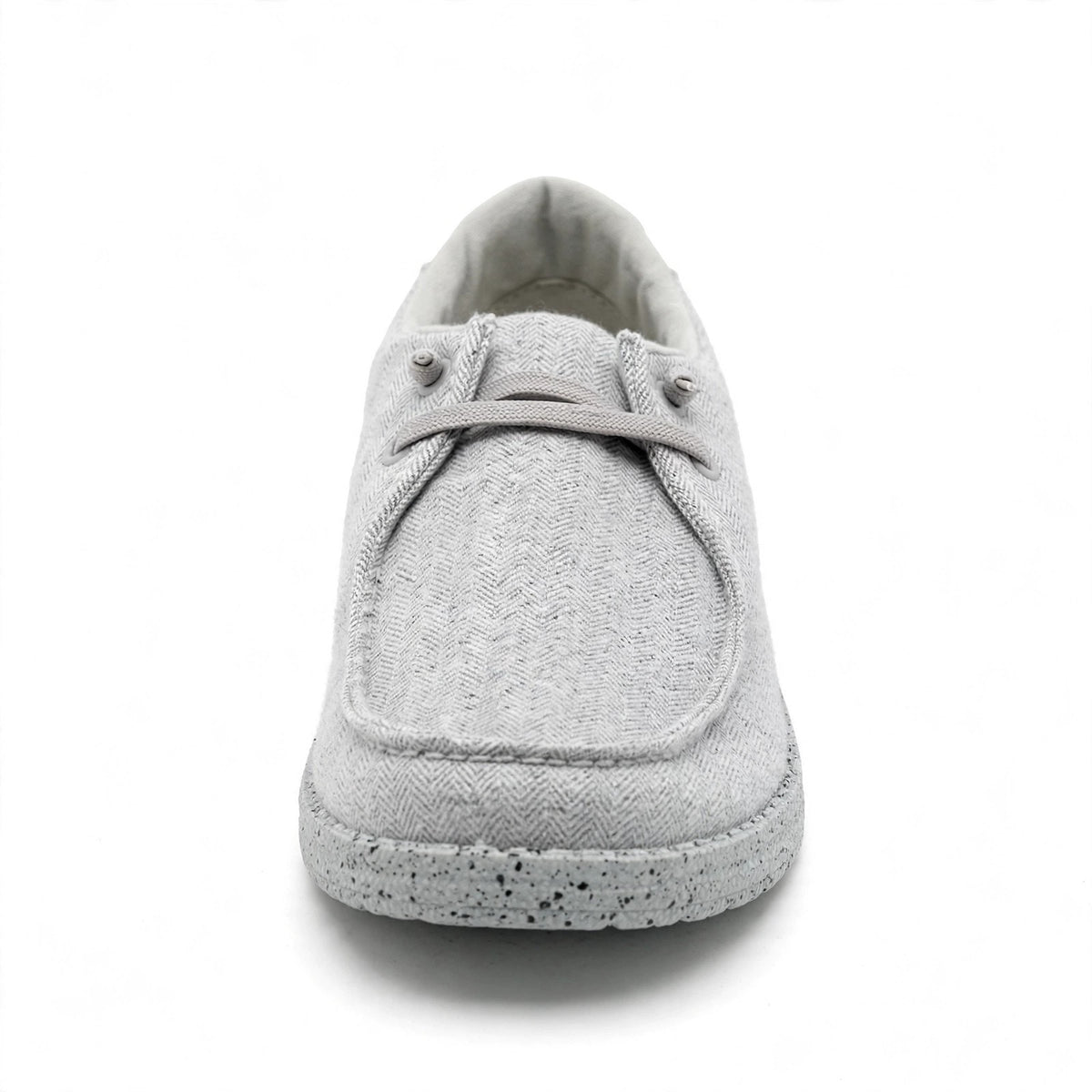 Pamray Mens Slip On Casual Shoes Light Grey Woven Size 11.5