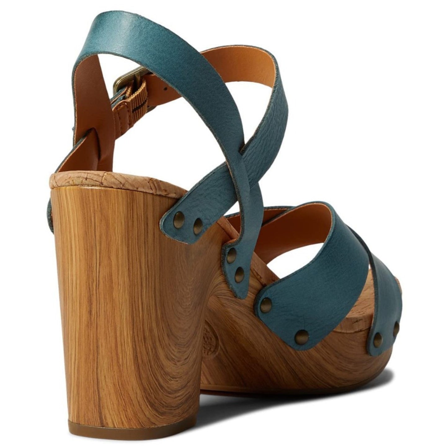 Kork Ease Drew Platform Turquoise Leather Sandal-Size 11 M US