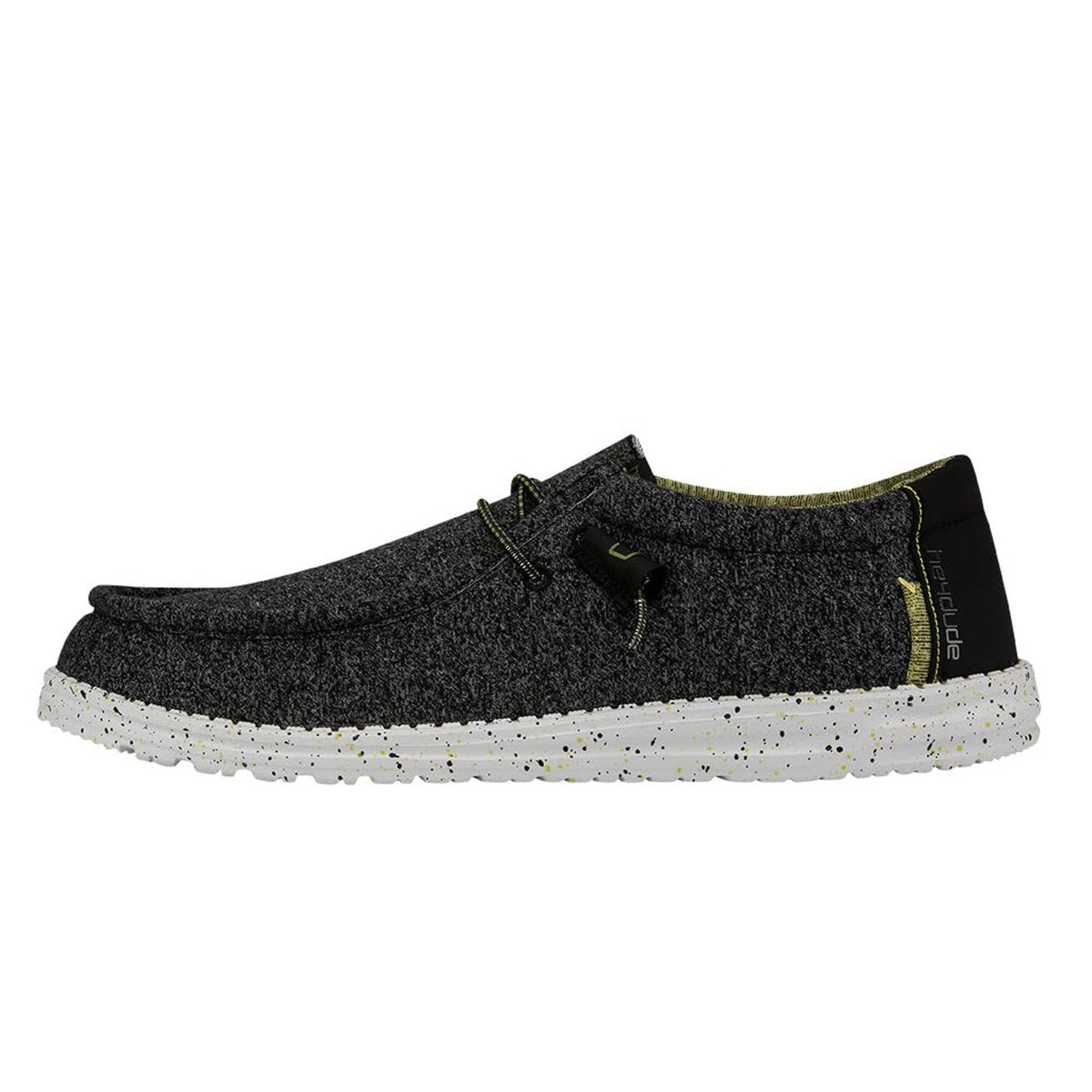 HEYDUDE Wally Men's Casual Shoes Ascend Woven Stretch Slip-On Grey Size 8 M