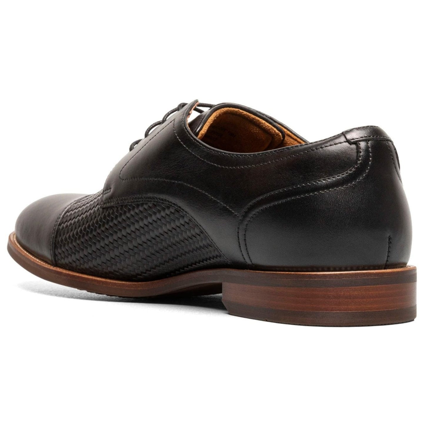 Florsheim Rucci Weave Cap Toe Oxford Men's Oxford Black leather 8.5 M