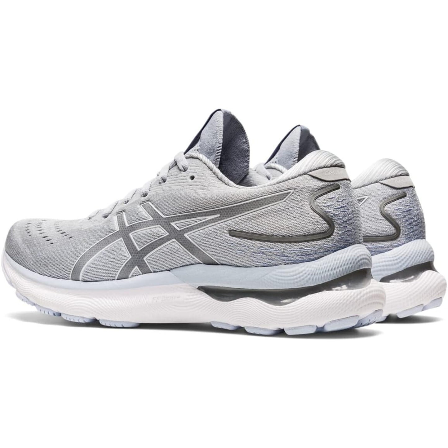 ASICS Woman Gel-Nimbus 24 Running Shoes Piedmont Grey/White size 6 Wide