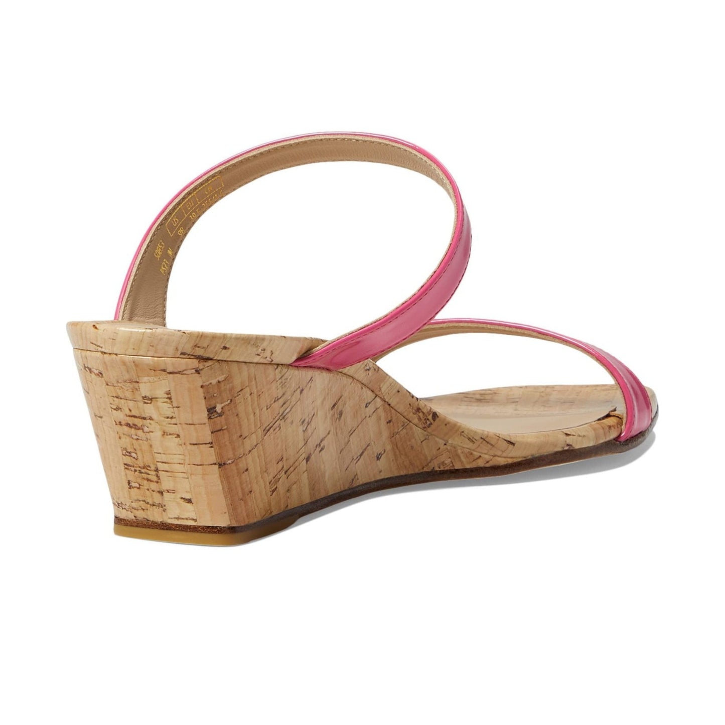 STUART WEITZMAN Aleena 50 Wedge Sandal Womens 8 B Hot Pink Slide Cork