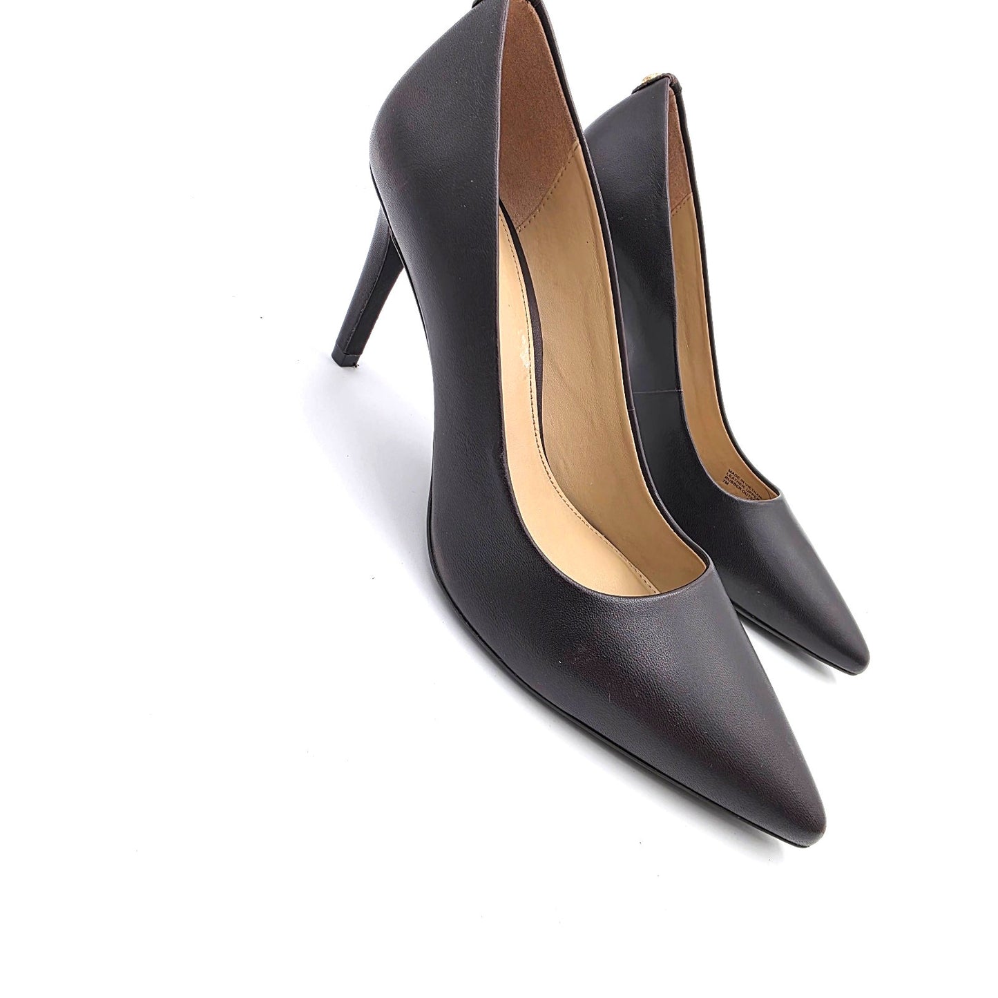 Michael Kors Womens Dorothy Leather Pointed Toe Classic PUMPS Brown Size 7.5 M