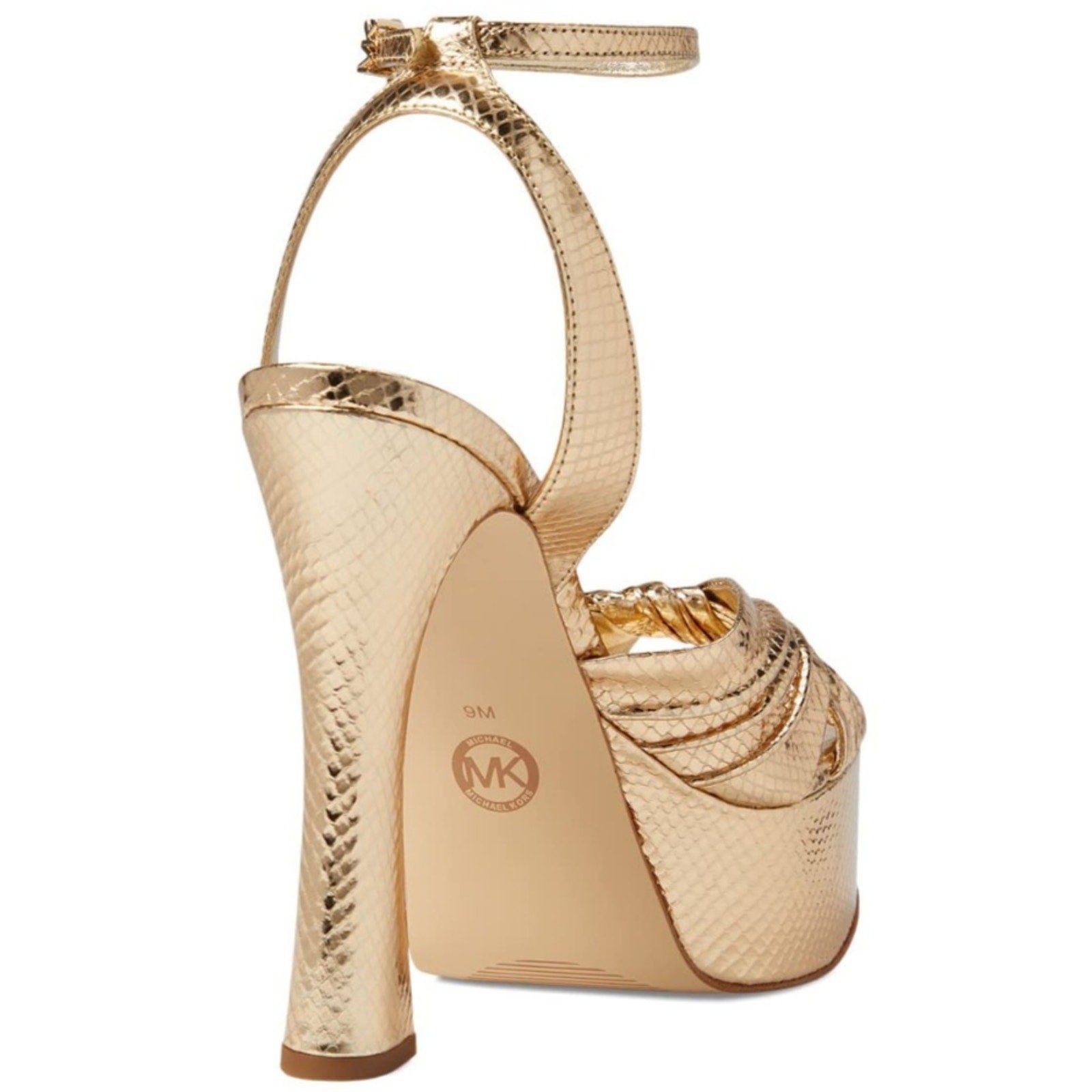 Michael Kors Selena Women Platform Sandal Pale Gold High Heels Pumps Size 8.5 M Michael Kors